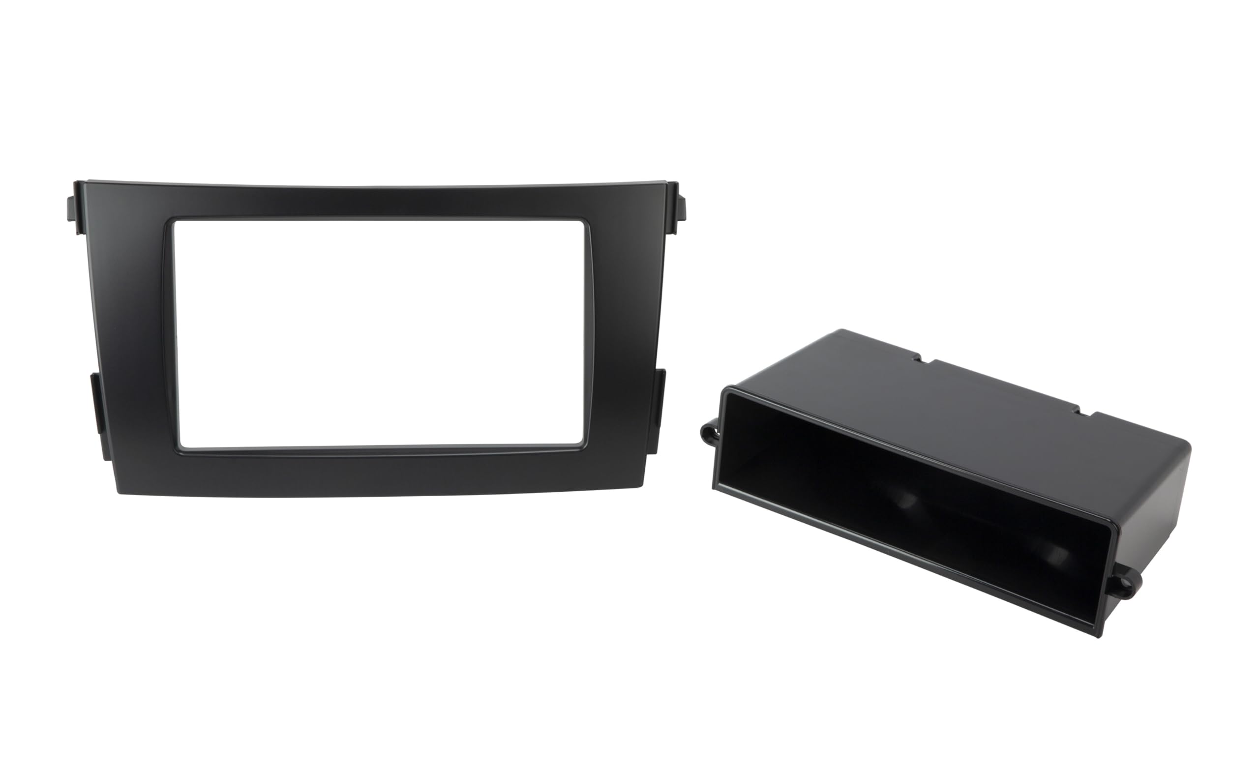 Scosche TA2101B Double DIN or Single DIN with Storage Pocket Radio Install Dash Kit Compatible with Select 2009 2013 Toyota Corolla with Factory Black Dash   Aftermarket Car Stereo Installation Kit