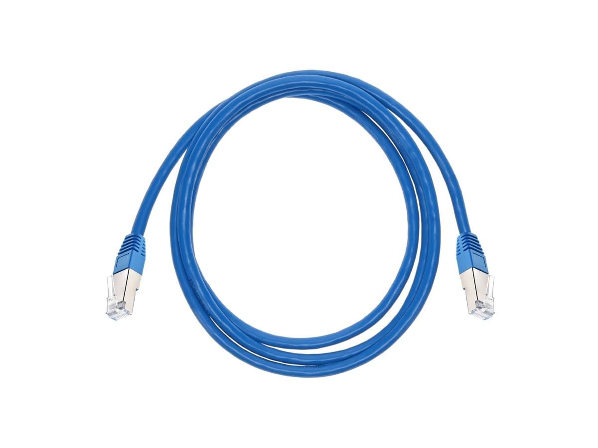 Monoprice Cat6A 5Ft Blue Patch Cable Double Shielded (S/Ftp) 26Awg 10G Pure Bare Copper Molded Rj45 Entegrade Series Ethernet Ca