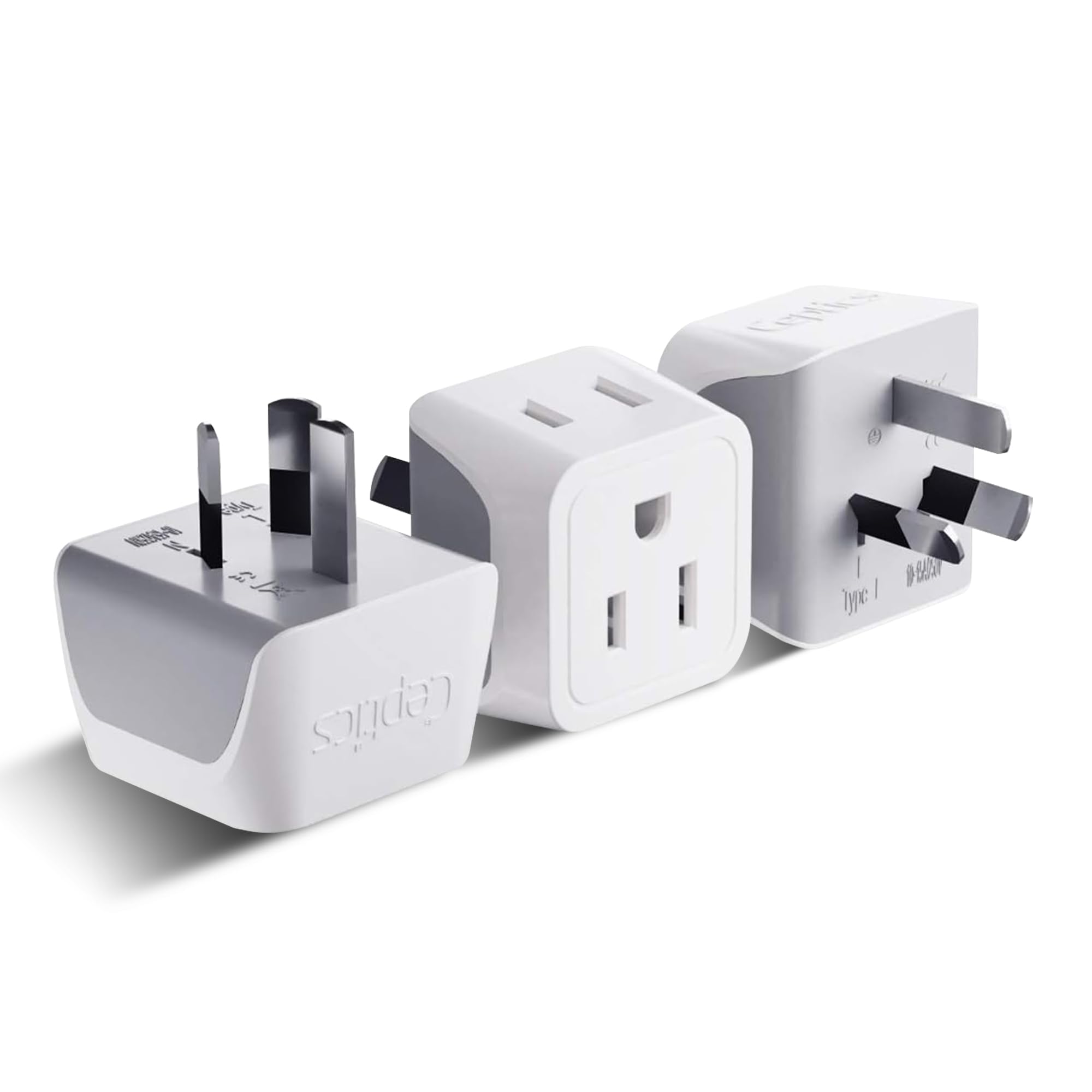 Ceptics Australia Power Plug Adapter, 2 in 1 Type I Plug Adapter, US to Australia , China, New Zealand Power Adapter with Dual U