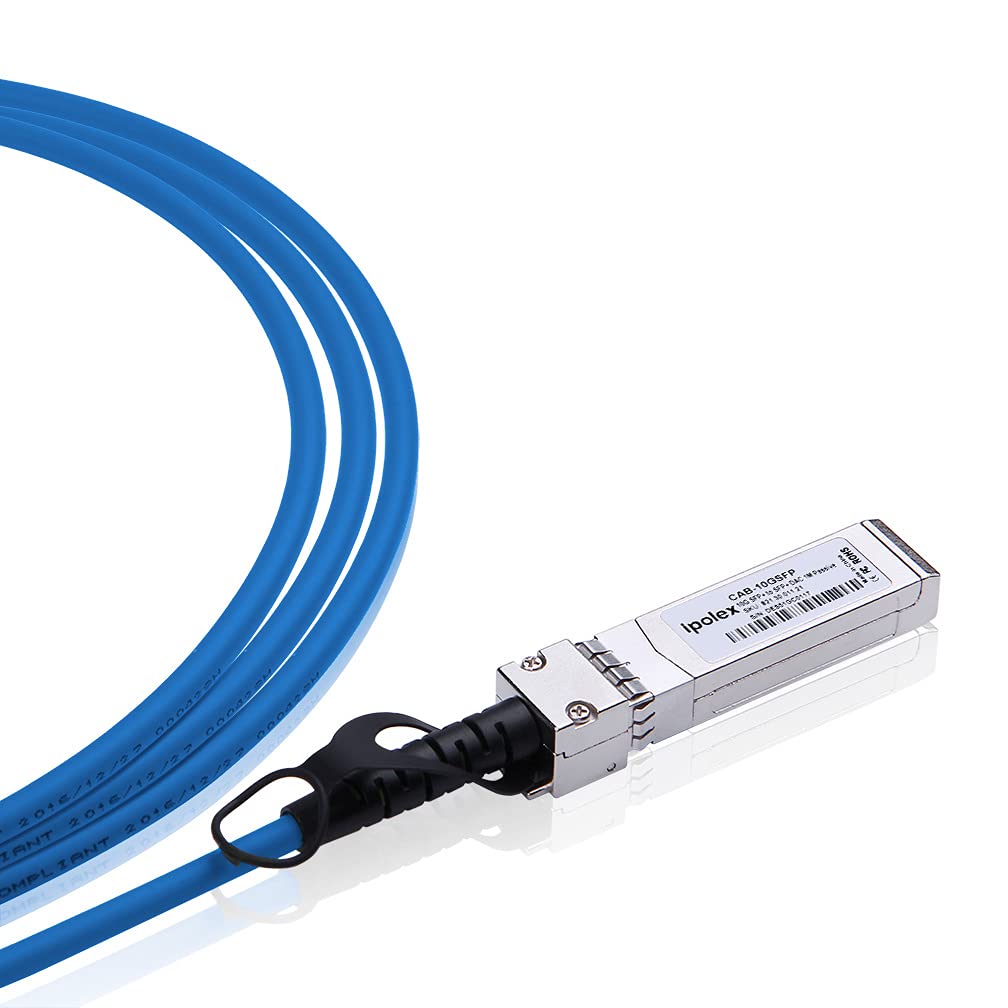 Colored 10G Sfp+ Twinax Cable, Direct Attach Copper(Dac) Passive Cable In Blue, 0.5M (1.64Ft), For Cisco Sfp H10Gb Cu0.5M, Merak