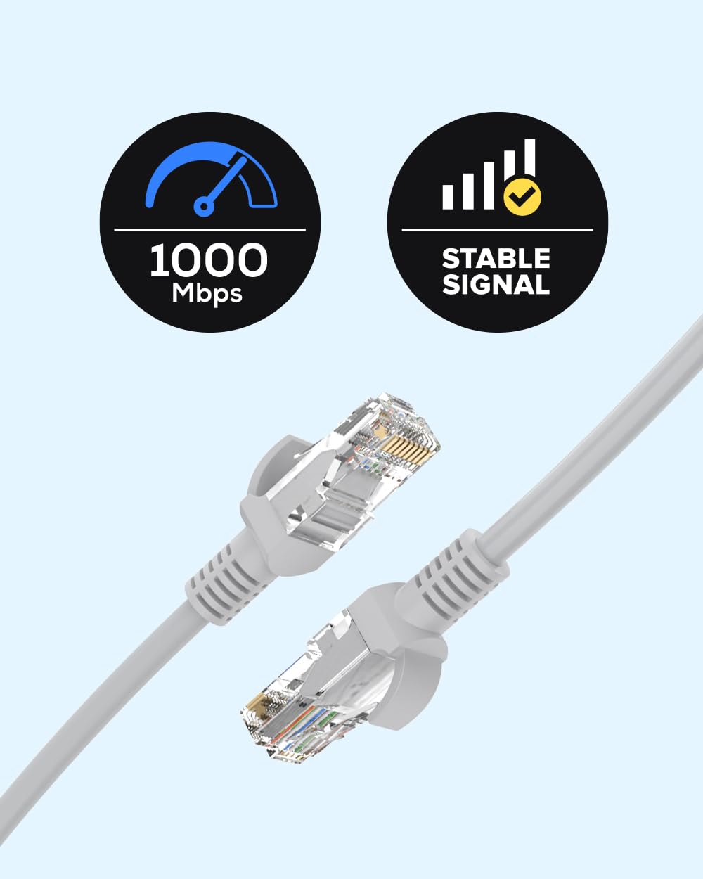 Annke 100 Ft Cat5E Internet High Speed Network Cable, High Speed Poe Ethernet Cable Ip Camera And Nvr System, Modem, Pc, Consoles, Etc., Compatible For Indoor/Outdoor Use