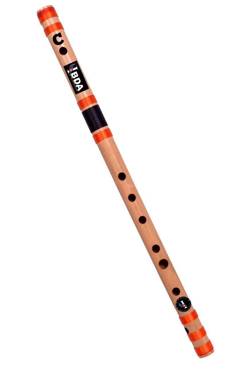 Ibda Flutes C Scale For Professional/Learner/Beginner. Handcrafted And Sanitized Bamboo Bansuri 19 Inch With Silk Thread. Go Voc
