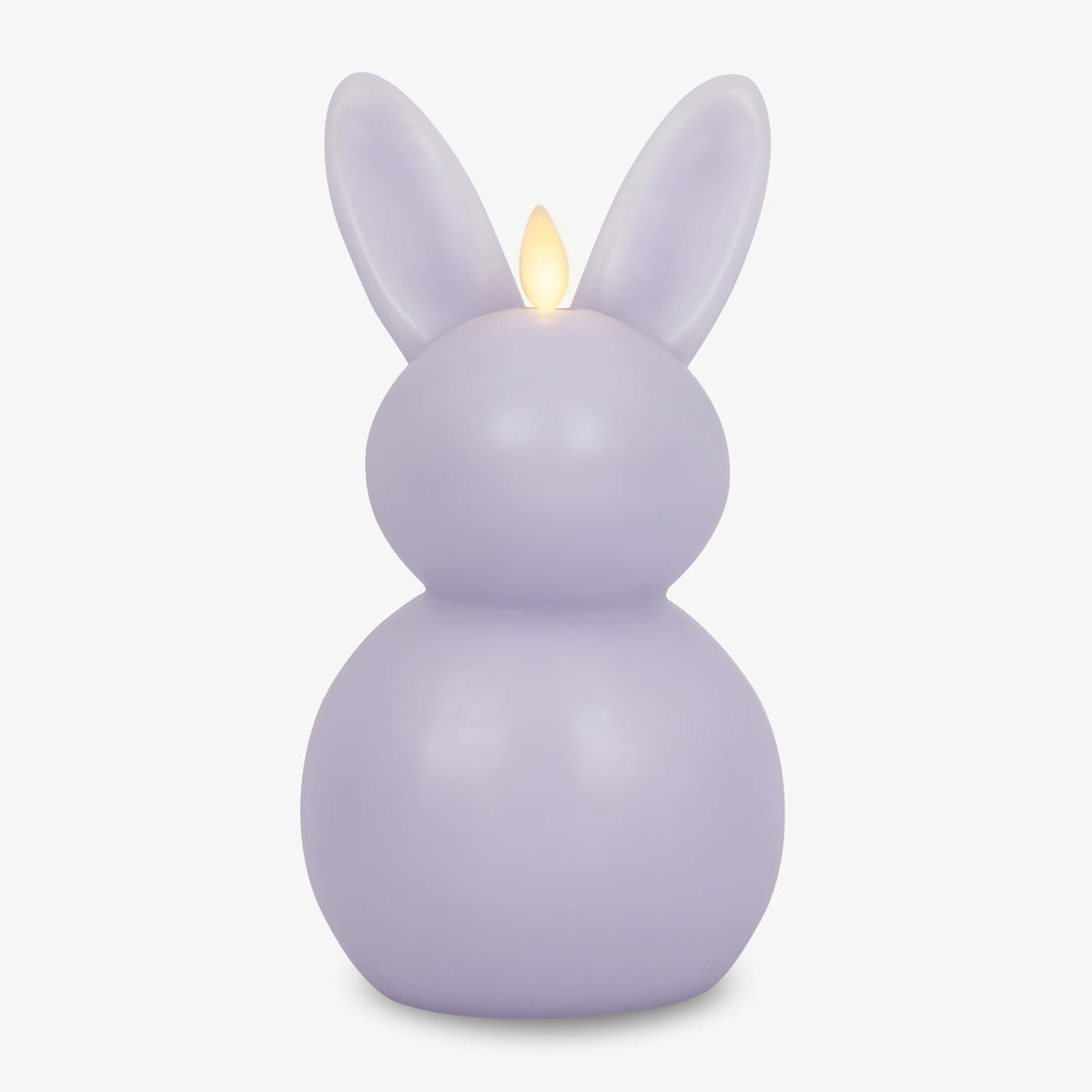 Luminara Easter Bunny Candle- Gentle Lavender 4.8'' X 8''- Flameless Real-Flame Holiday-Inspired Decor- Aa Batteries- Flickering