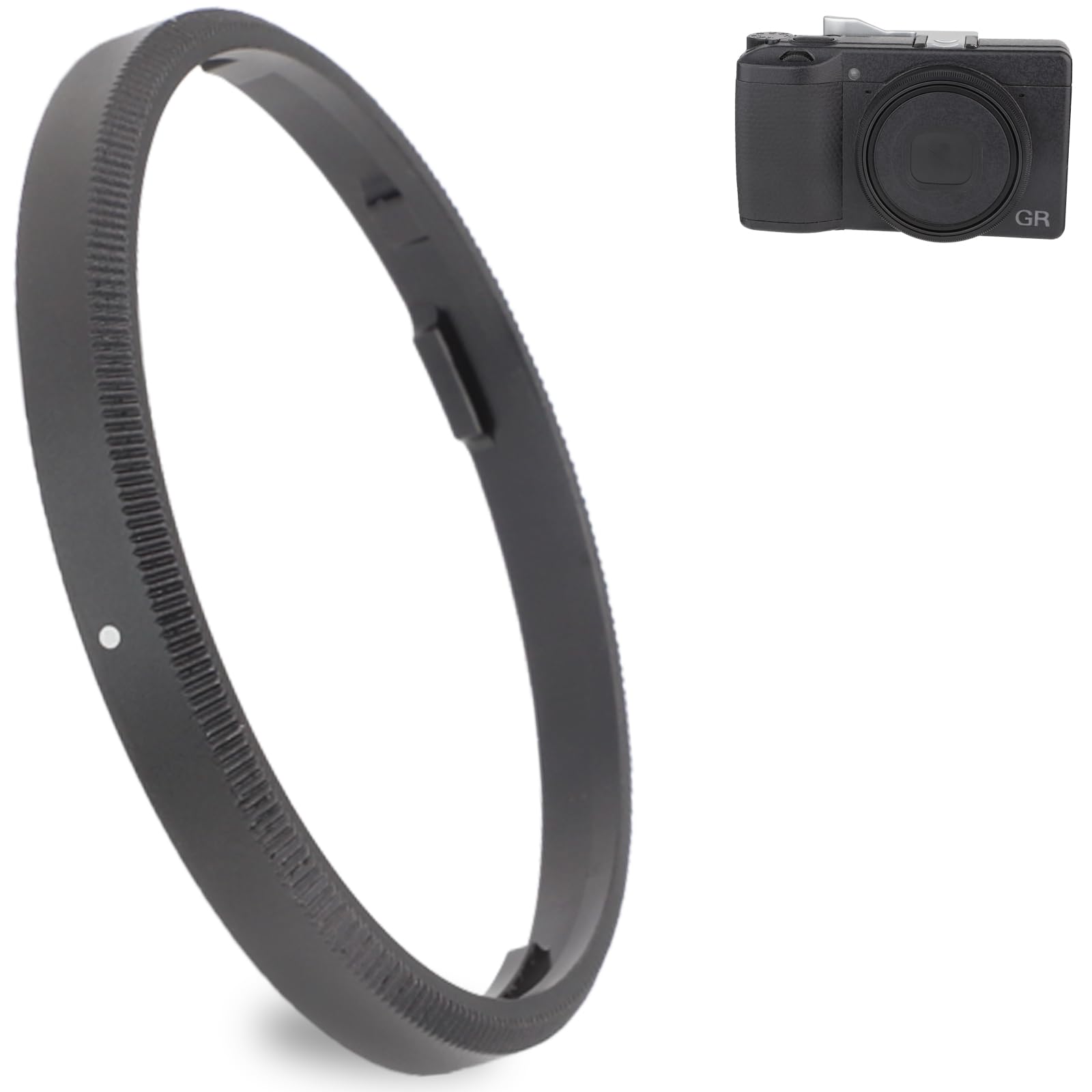 Haoge Rrc Gr3Xb Black Metal Decorate Ring Cap For Ricoh Gr3X/Griiix Camera Replaces Gn 2