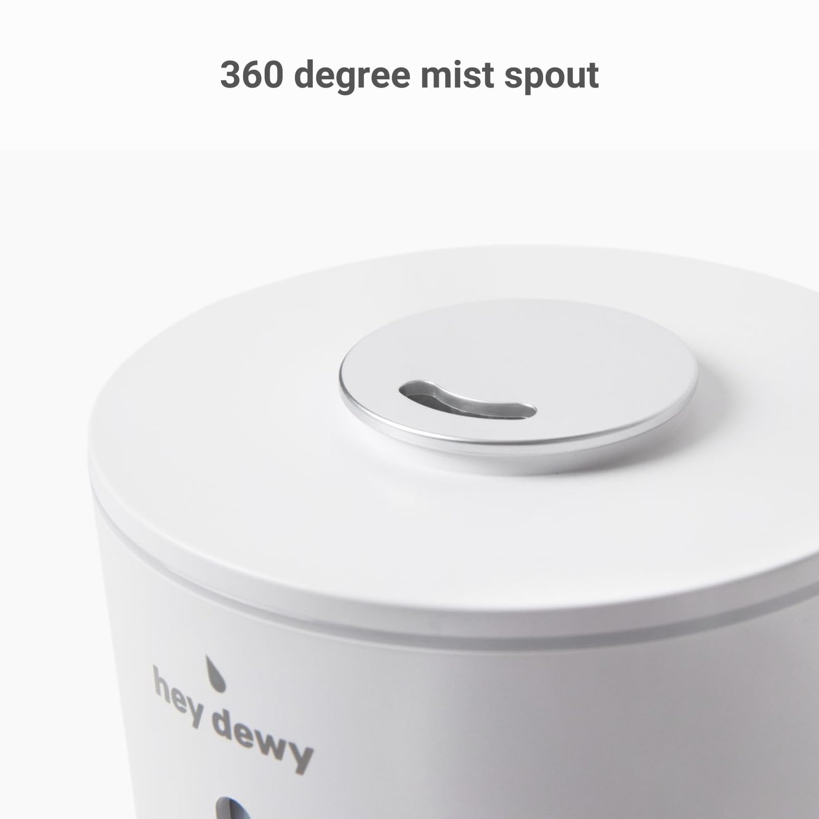 Hey Dewy Wellness Humidifier   For Home, Office, Bathroom Spa, Or Bedroom, With Cool Utrasonic Mist Hydration (Slate)