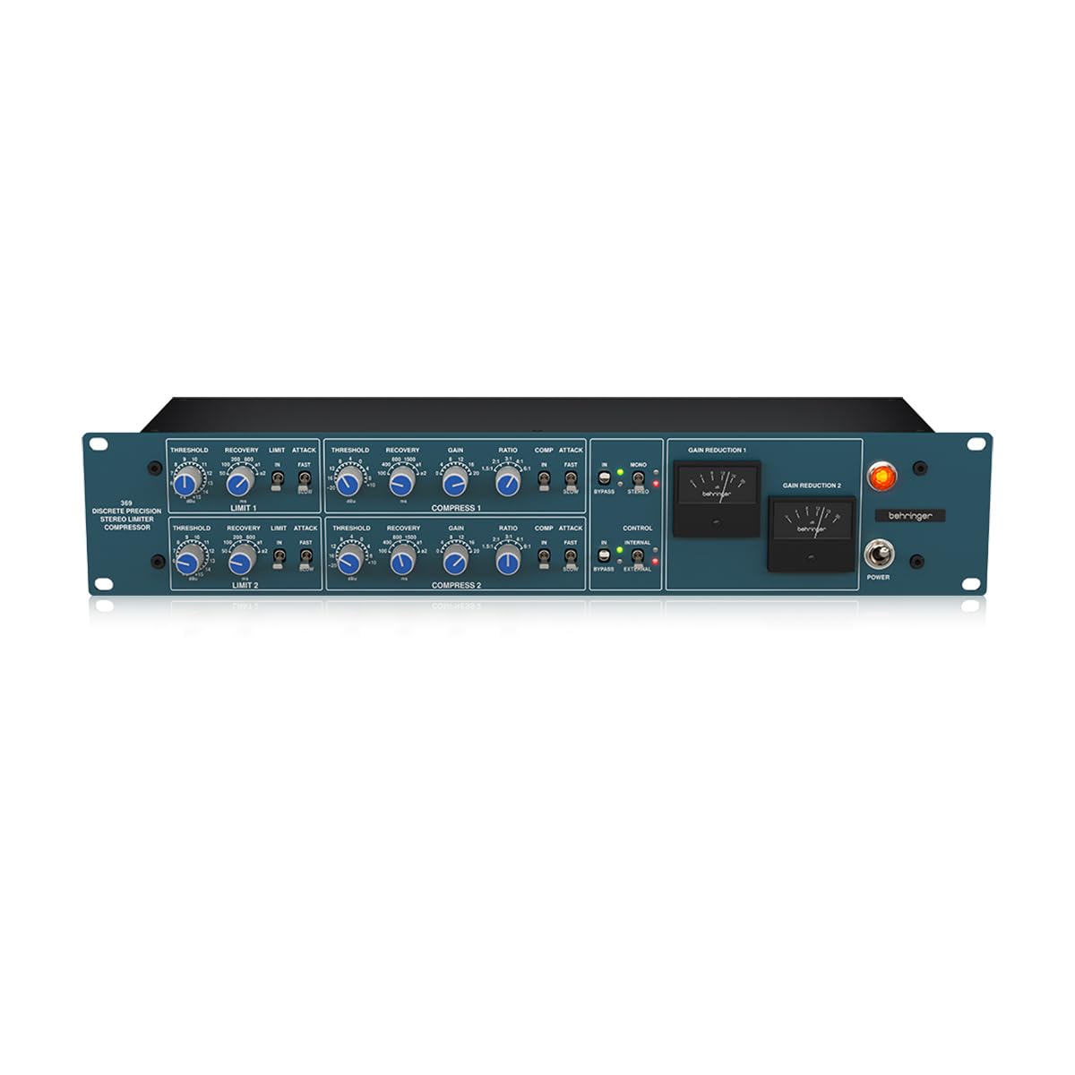 Behringer 369 Classic 2-Channel Precision Stereo Compressor And Limiter With Custom-Built Midas Transformers