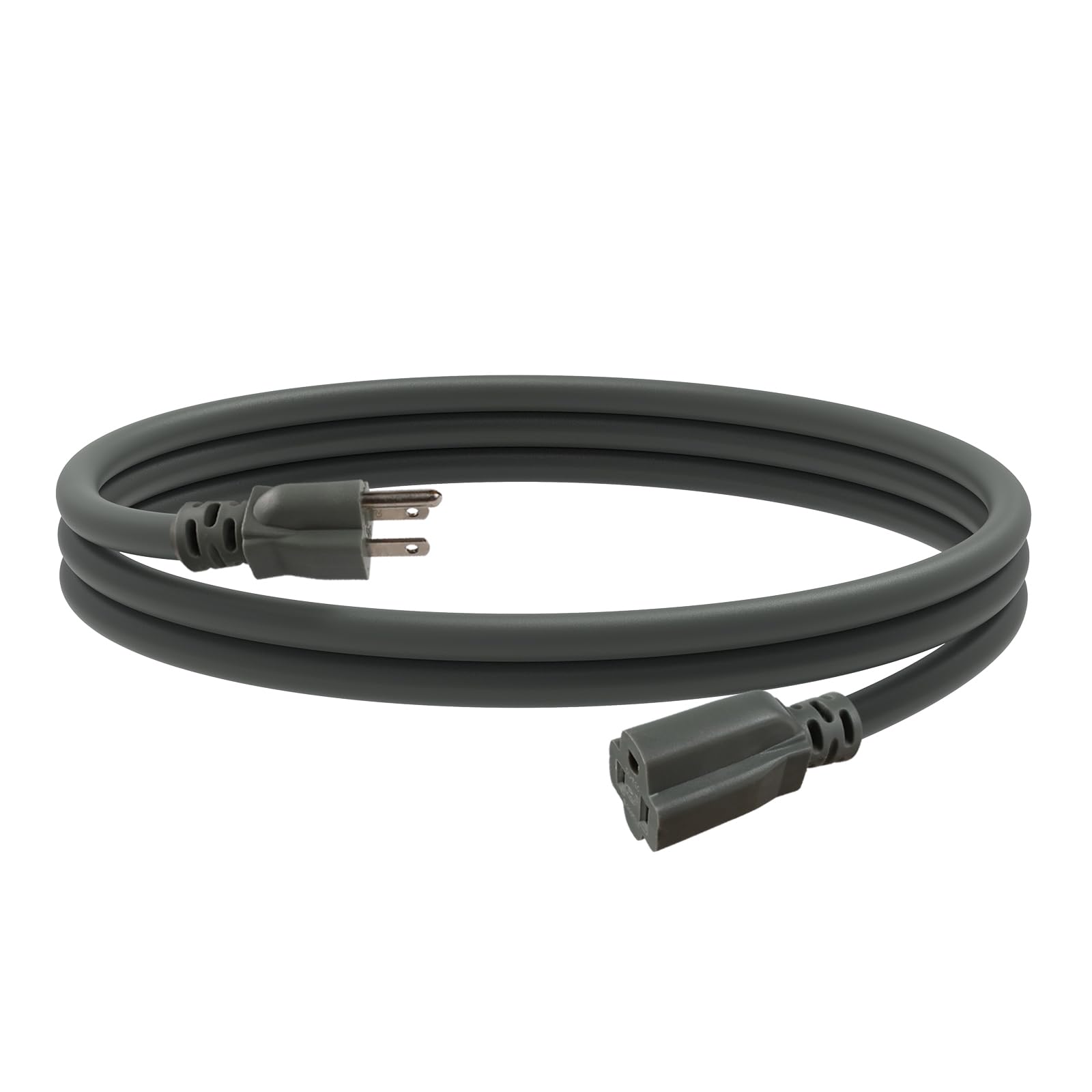 Ep 6 Ft Outdoor Extension Cord, 12/3 Sjtw Heavy Duty Extension Cable With 3 Prong Grounded Plug, 15 Amp Power Cord For Lawn, Gar