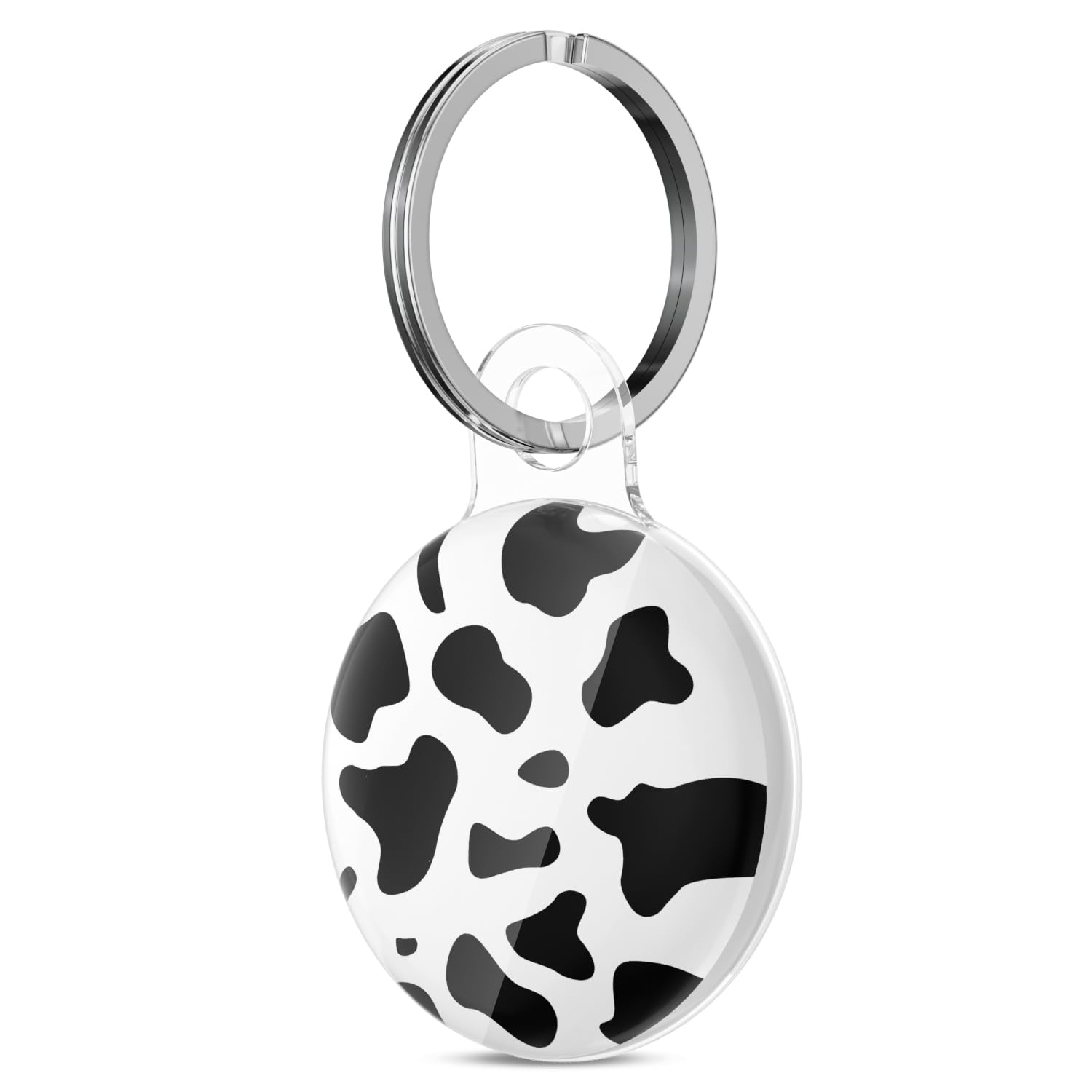 Svanove For Airtag Holder Case Cow Print, Cute Pattern Airtag Keychain, Luxury Trendy Air Tag Accessories, Girly Aesthetic Desig
