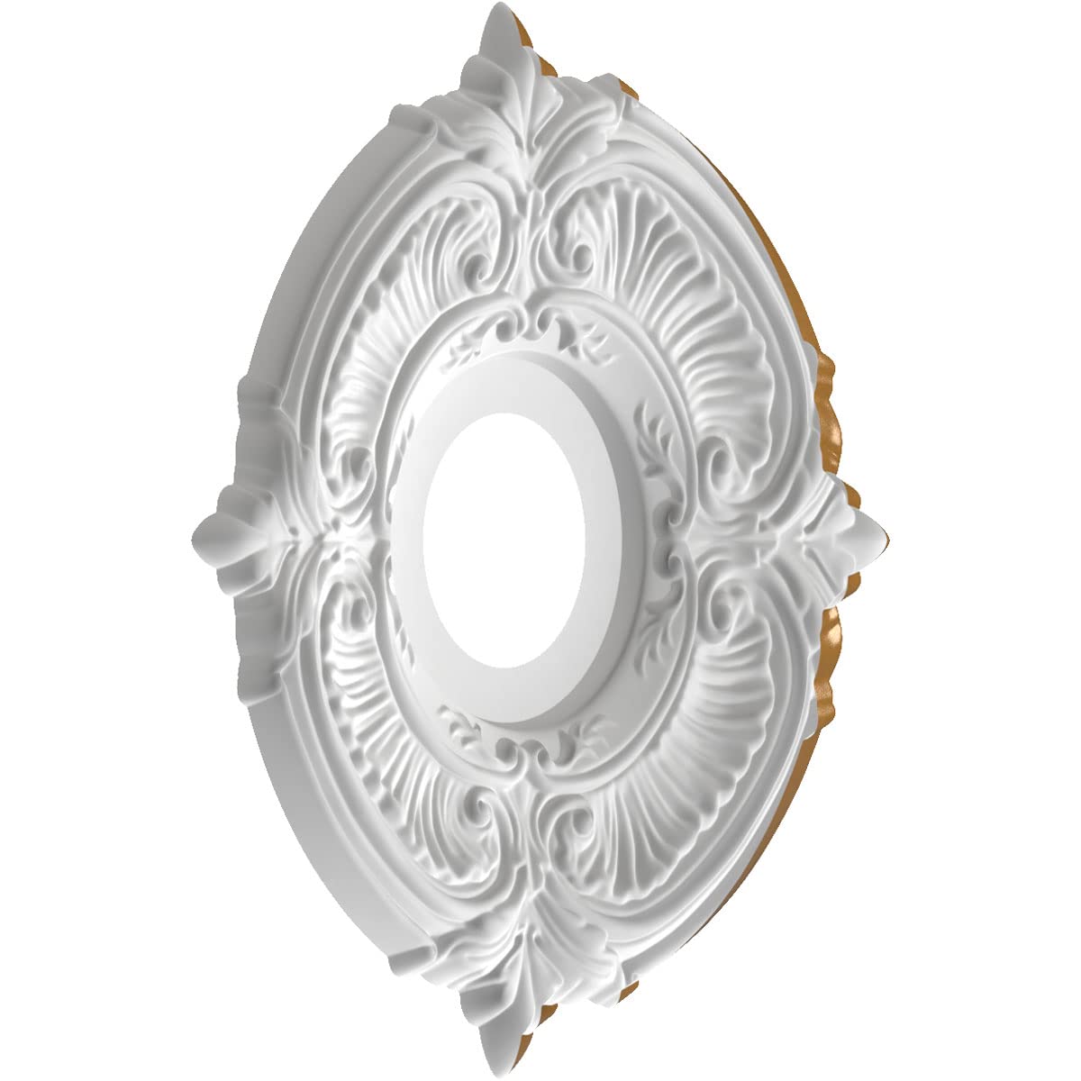 Ekena Millwork Cmp13Atdvg Attica Thermoformed Pvc Ceiling Medallion (Fits Canopies Up To 5), 13Od X 3 1/2Id X 3/4P, Universal Ag