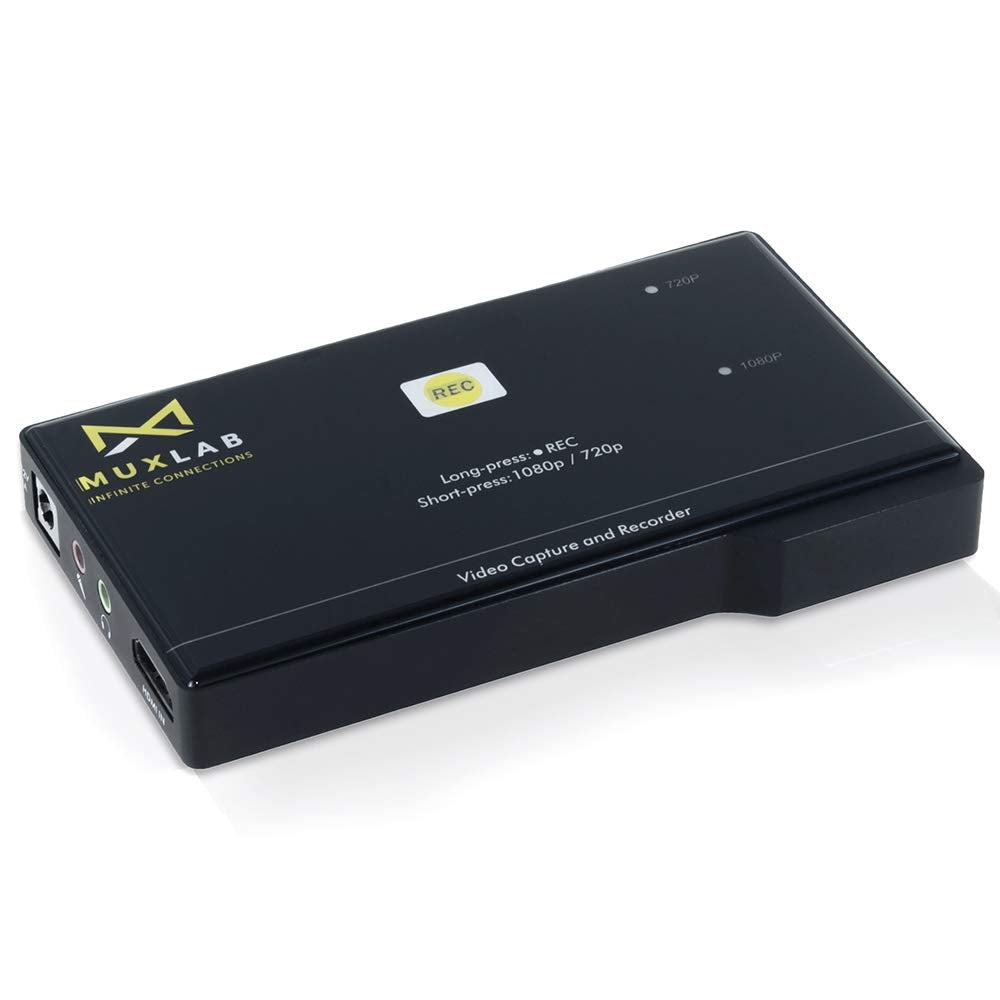 MuxLab Video Capture Recorder Device | HDMI to USB Recorder | Capture Video 1080P 60FPS | Save 1080P 30FPS | for PC, Game Consol