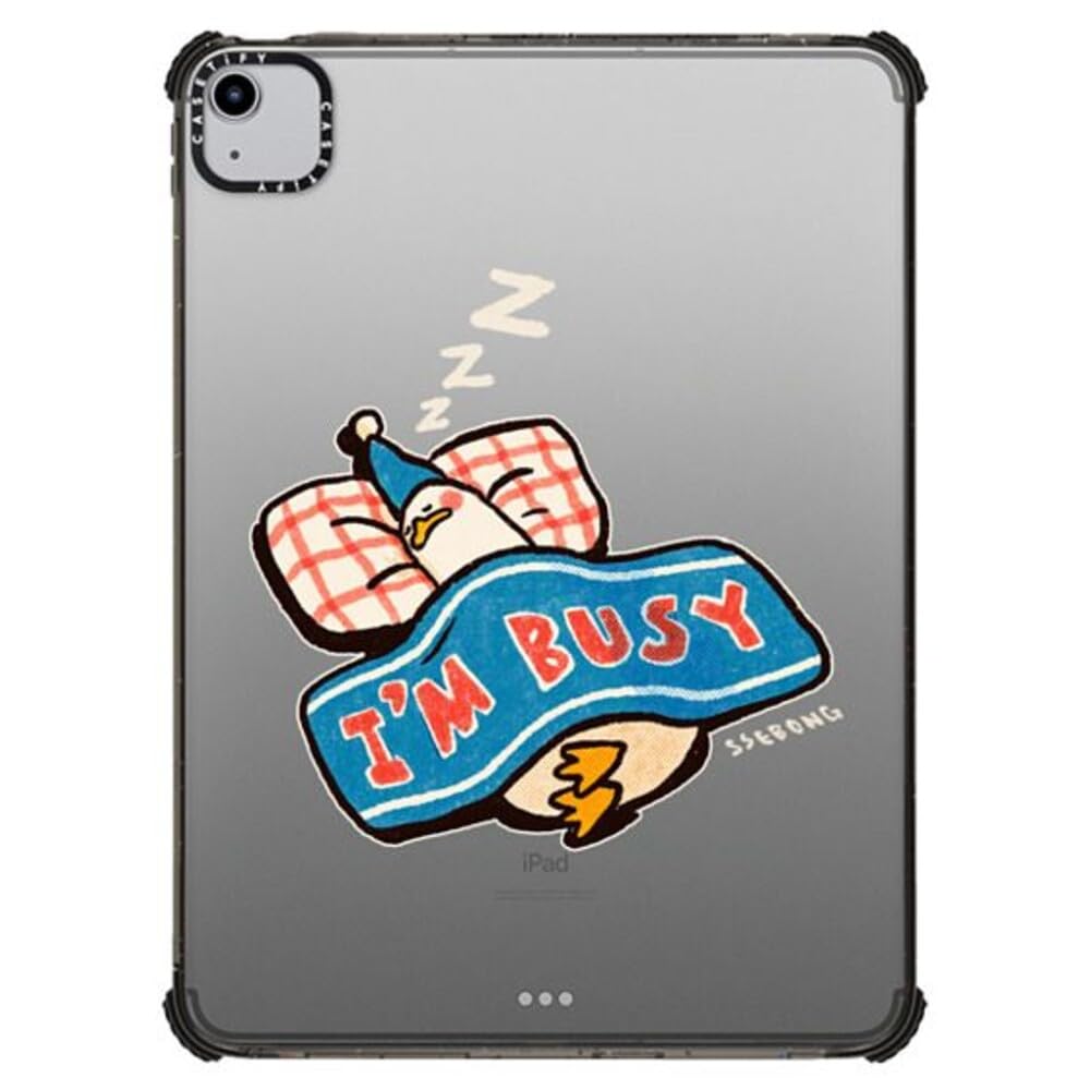 Casetify Impact Case For Ipad Air 10.9'' (4Th/5Th Gen)   I'M Busy By Ssebong   Clear Black