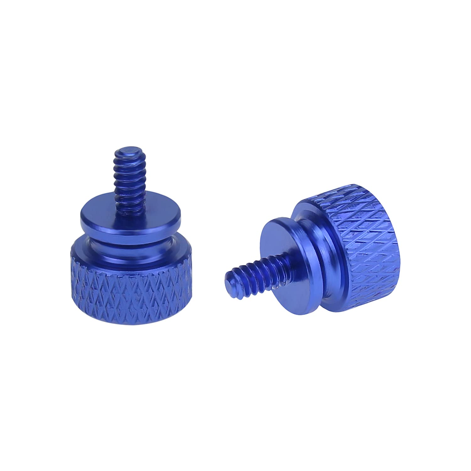 Helifouner 20 Pieces 6 32 Thread, Blue Color Anodized Aluminum Computer Case Thumbscrews, Thumb Screws For Computer Case/Cover/P