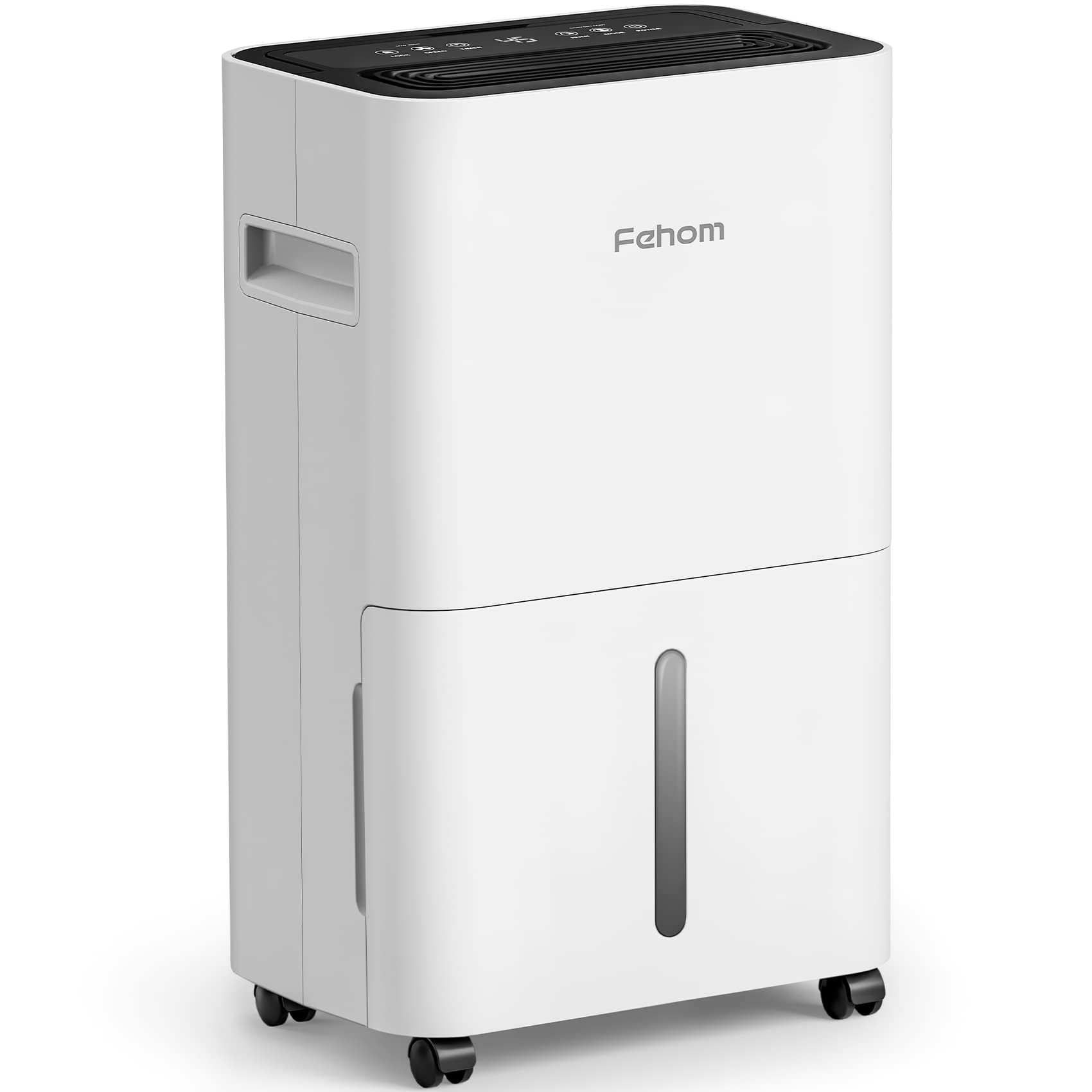 Fehom 4500 Sq. Ft Dehumidifier For Home Basements Bathroom Bedroom Continuous Drainage, With Auto Shut Off Humidity Control And