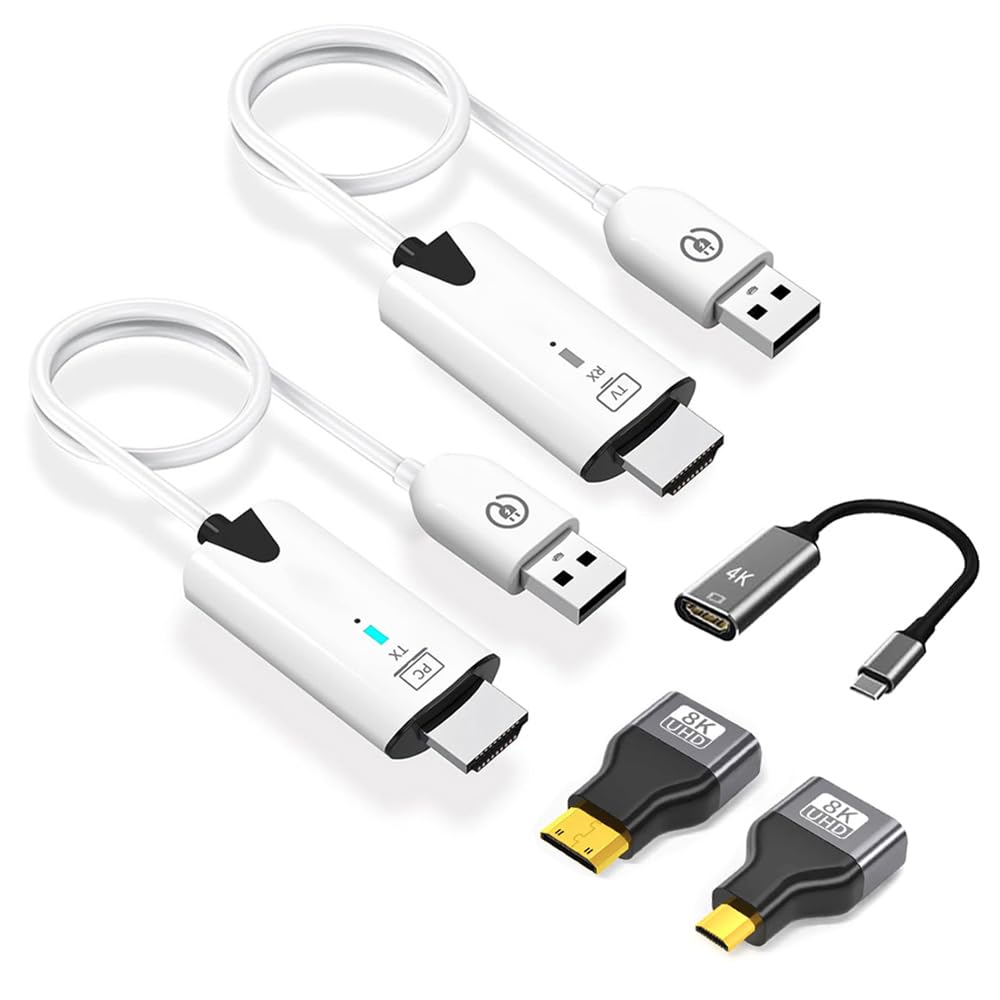 lotorasia Wireless HDMI Transmitter and Receiver, Portable 1080P Wireless HDMI Extender 164FT/50M Range, Plug & Play, for PC, La