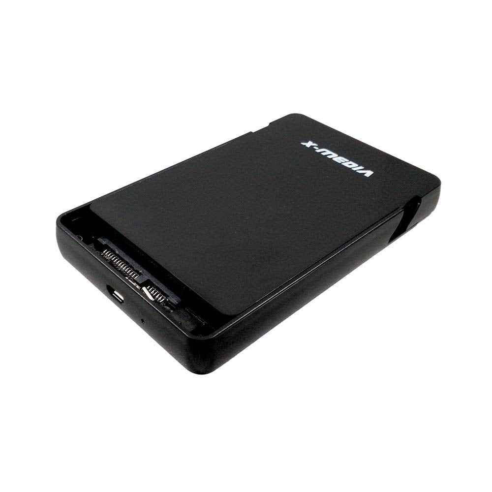 X MEDIA XM EN2279 2.5 Inch Tool Free USB 2.0 SATA SSD HDD Hard Disk Drive External Enclosure Case | Support 7mm / 9.5mm