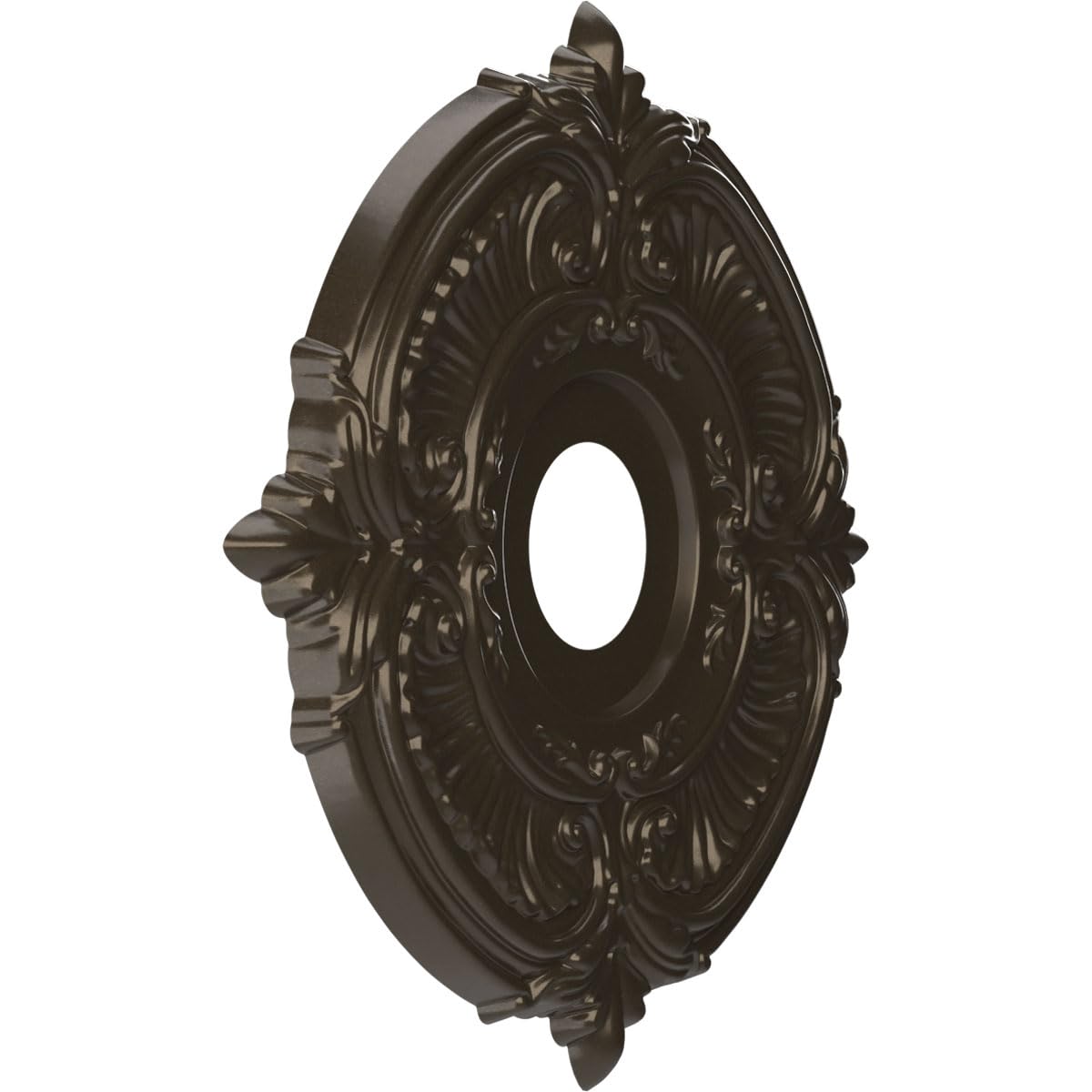 Ekena Millwork Cmp16Atcdb Attica Thermoformed Pvc Ceiling Medallion (Fits Canopies Up To 5 5/8''), 16''Od, Metallic Dark Bronze