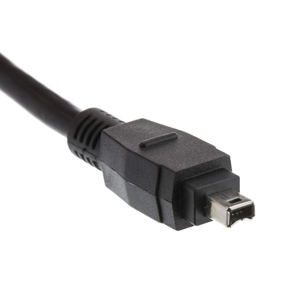 Cablewholesale Firewire 400 4 Pin To 6 Pin Cable, Male To Male Ilink Dv Cable, 6 Pin/4 Pin Ieee 1394A, Black, 6 Pin To 4 Pin Mal