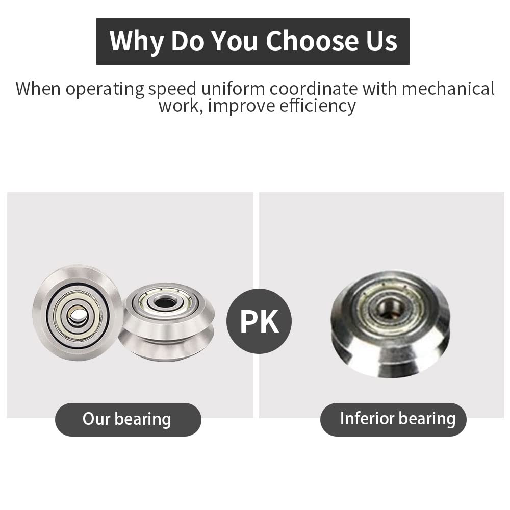 Simax3D Openbuilds Stainless Steel V Slot Wheel   625Zz Bearing Pulley Metal Double V Gear Aluminum Extrusion 3D Printer Parts [