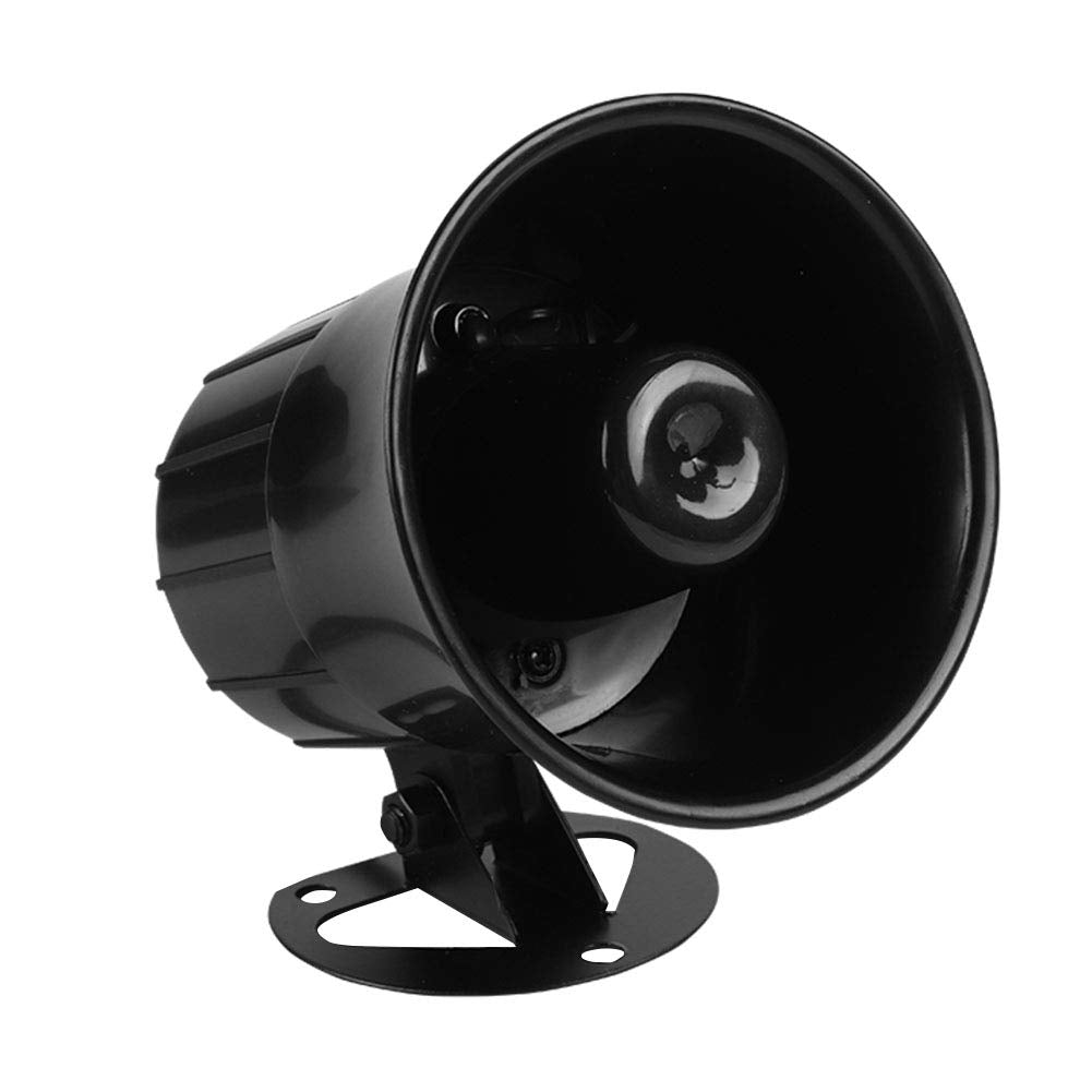 Horn Alarm Siren, 12V 115Db Wired 1 Tone Standalone Burglar Alarm Speaker System Indoor/Outdoor Siren For Home Office Shop Secur