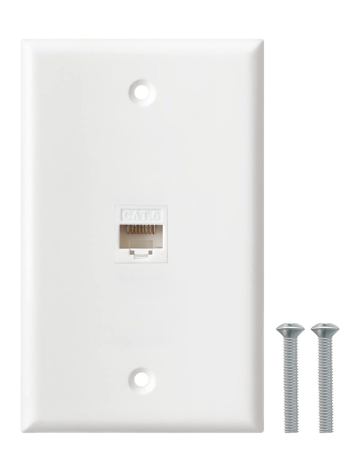 Bnpuhiu Ethernet Wall Plate, 1 Port Cat6 Keystone Female To Female Wall Plate, Rj45 Keystone Inline Coupler Insert Removable For
