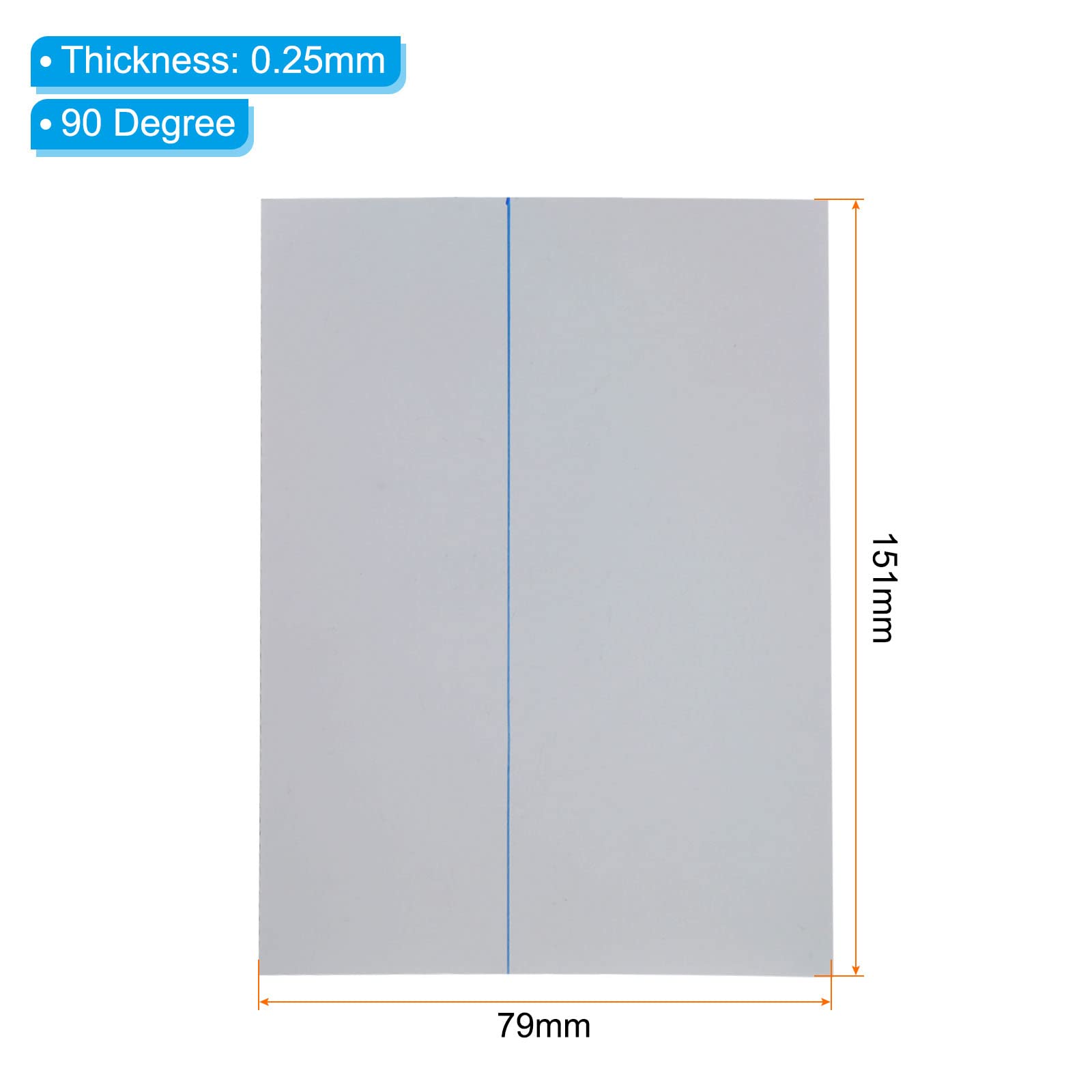 Patikil 6.5'' Polarized Film Sheets, 2 Pack Adhesive Polarizer Linear Polarizing Filter For Screen, Photography, Lighting, 151Mm