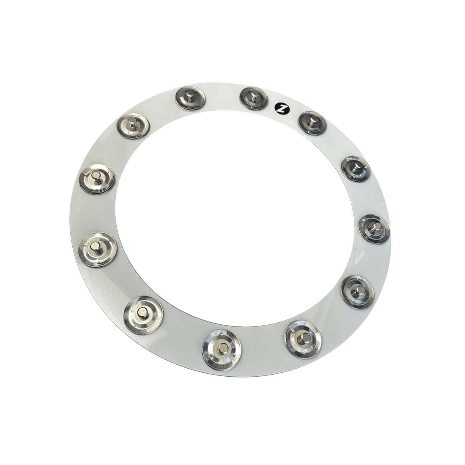 ATORSE Cymbals Ching Rings 12 Single Row Bells Bass Drum Tambourine for 14inch Drum