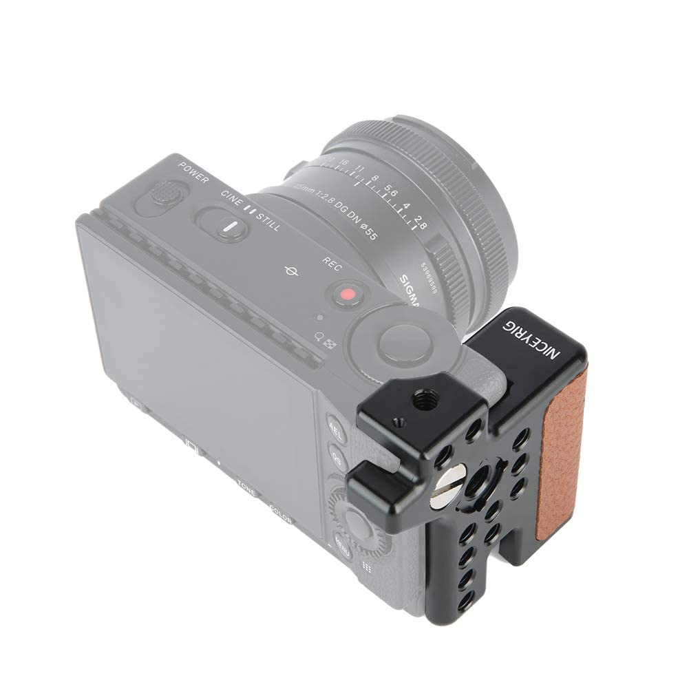 Niceyrig Grip For Sigma Fpl Fp, Camera Right Handle With Premium Leather (Brown Color)   370