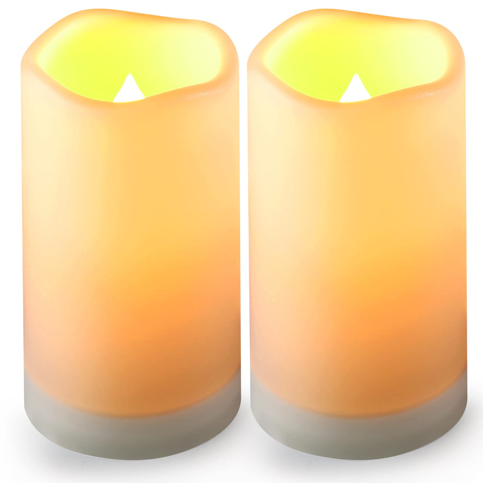 Solar Flameless Candles Outdoor Waterproof,Dusk To Dawn Outdoor Lighting, Flickering Fameless Reusable Led Light Candles For Lan