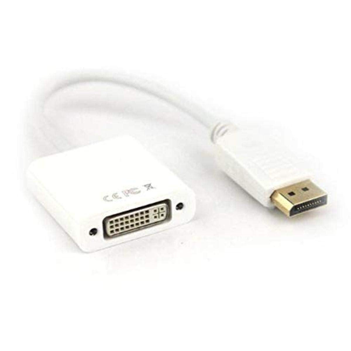 Vcom 6 Inch Displayport M To Dvi Active Single Link F Adapter, White (Cg602S 6Inch White)