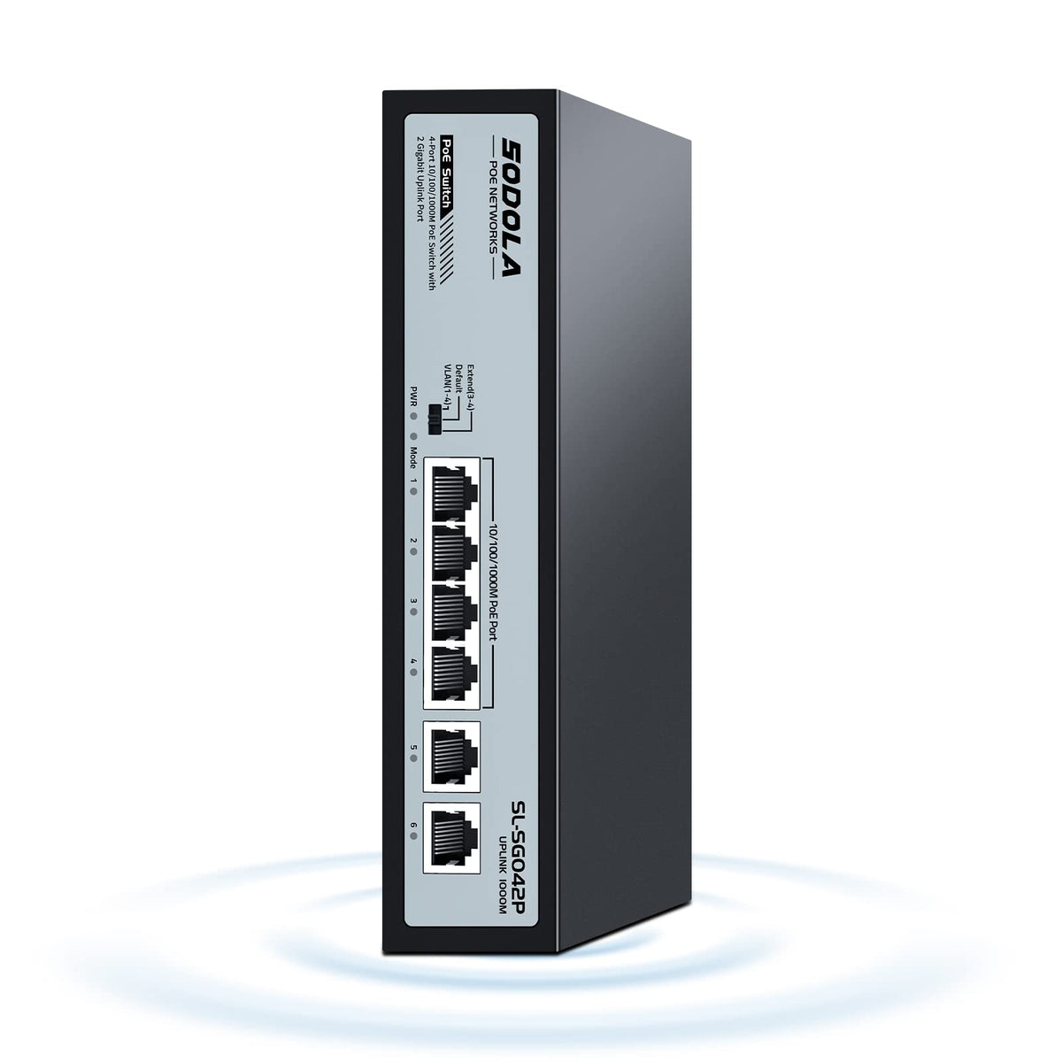 Sodola 4 Port Gigabit Poe Switch With 2 Uplinks, Ai Watchdog/Extend/Port Isolation, 802.3Af/At,Plug & Play Unmanaged Network Swi