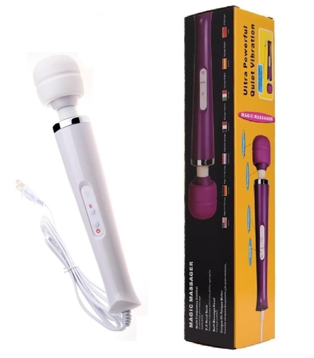 Finever Power Massager Big Tool Electric Foot Neck Back Hand Leg Arm Shoulder Massage Aches Sports Recovery For Women (White Col