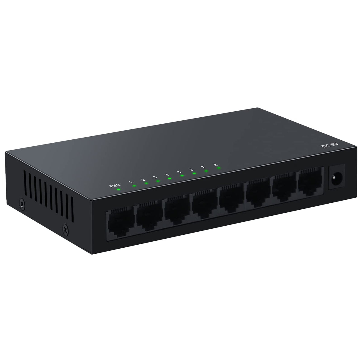 Sodola 8 Port Gigabit Ethernet Switch|Desktop/Wall Mount|Plug & Play| Fanless |Metal Housing|Fanless Design|Desktop Ethernet Spl