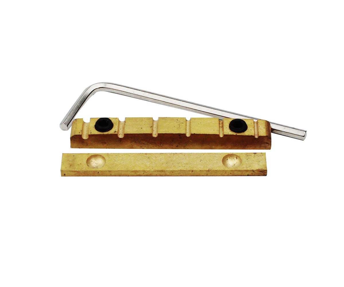 Guyker 43Mm Adjustable Guitar Nut   Bell Brass Nut (43 X 5Mm) Split Regulation Replacement Parts Compatible With Gibson Les Paul