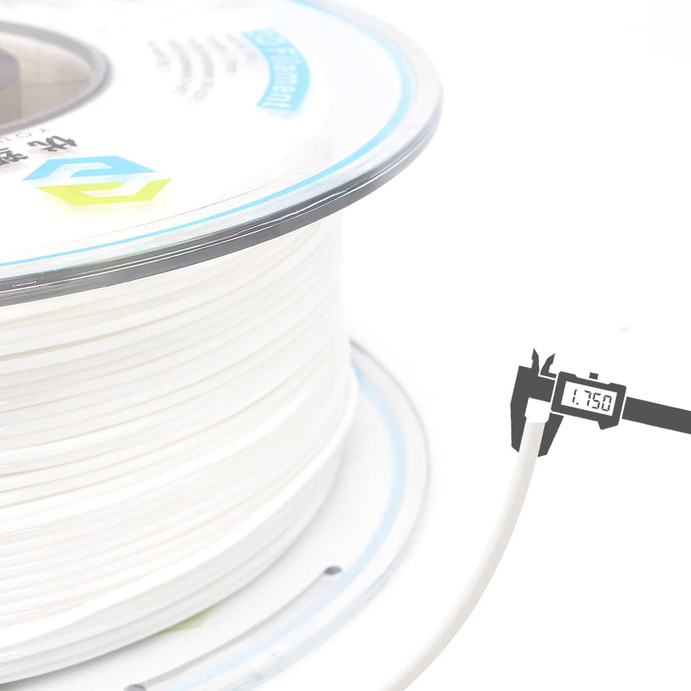 Yousu Flexible Tpu 3D Printer Filament White Tpu Filament 1.75Mm 1Kg, Dimensional Accuracy +/  0.03 Mm, 95A Shore Hardness And G