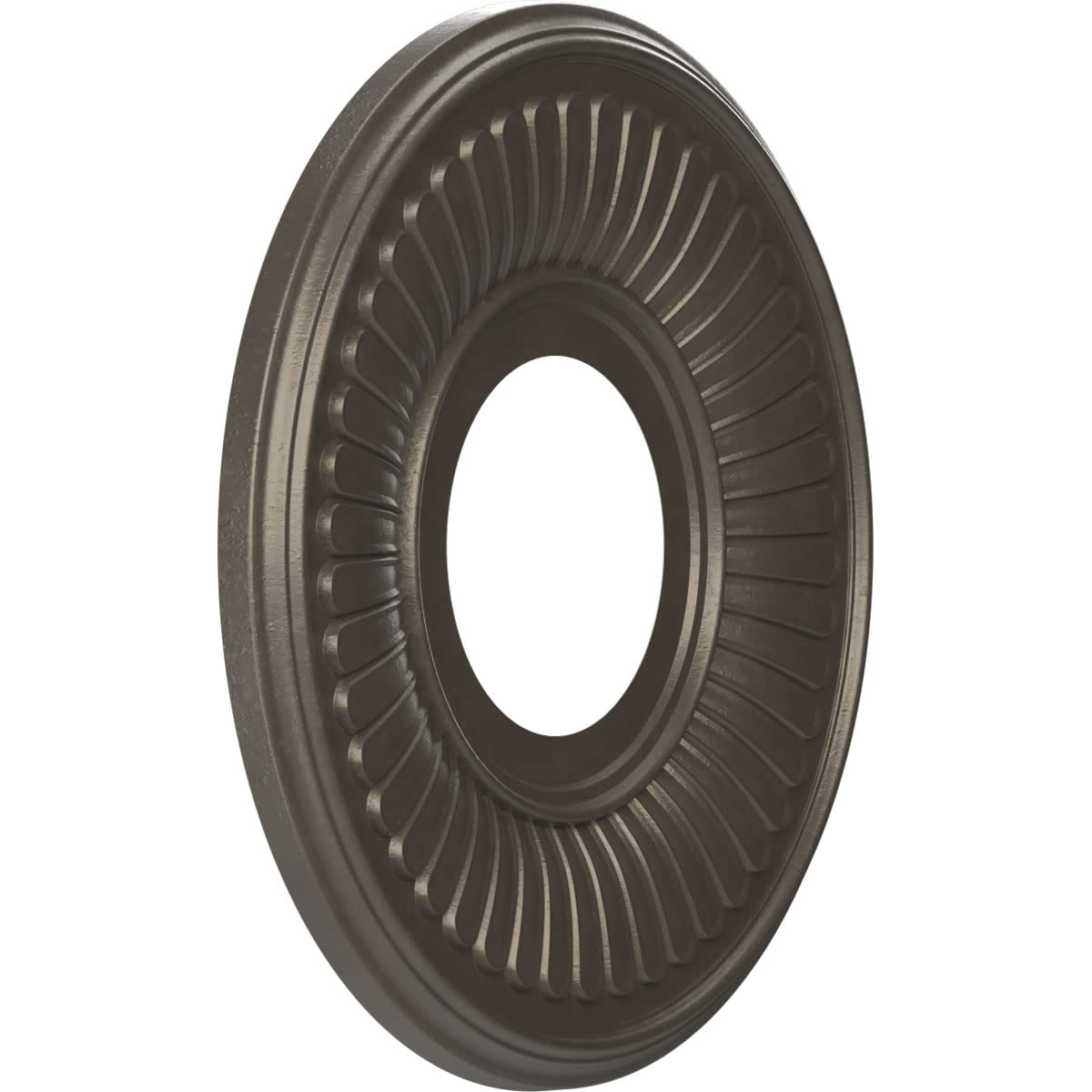 Ekena Millwork Cmp10Bedst Berkshire Thermoformed Pvc Ceiling Medallion (Fits Canopies Up To 4 1/2), 10Od X 3 1/2Id X 3/4P, Unive