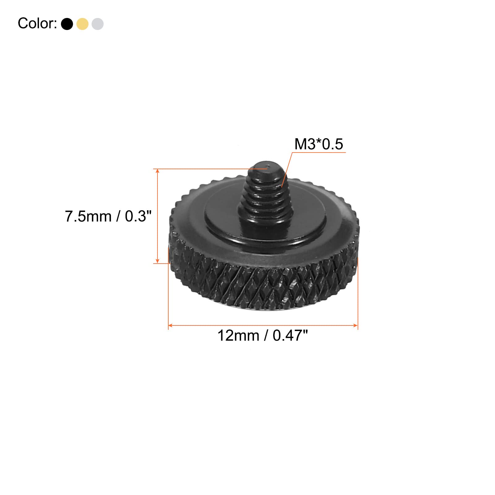 Patikil Camera Shutter Button, 3 Pack Soft Shutter Release Button Pure Copper Camera Button Carved, Silver Black Golden For Niko