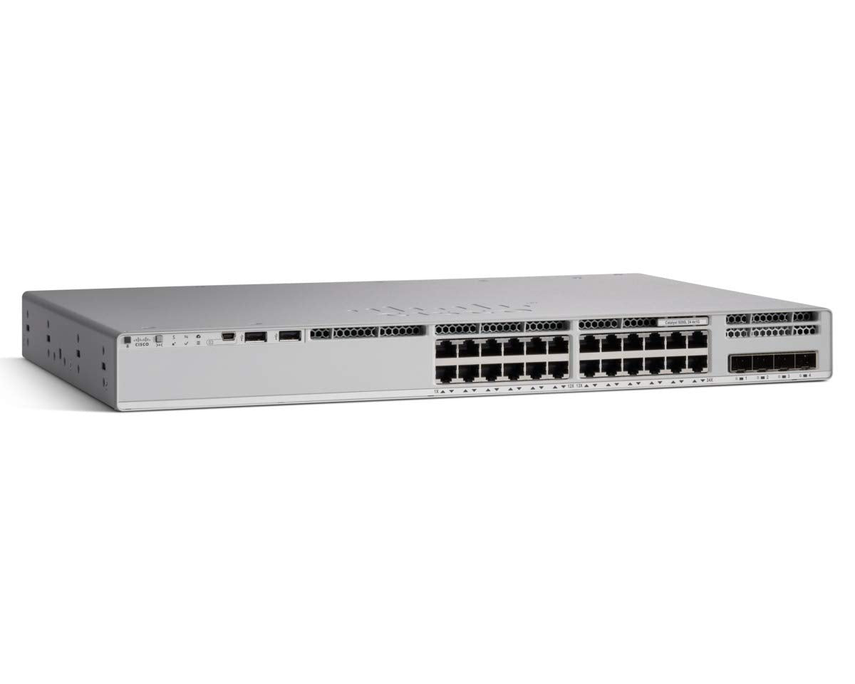 Cisco Catalyst 9200 C9200L-24T-4X Layer 3 Switch - 24 X Gigabit Ethernet Network, 4 X 10 Gigabit Ethernet Uplink - Manageable -
