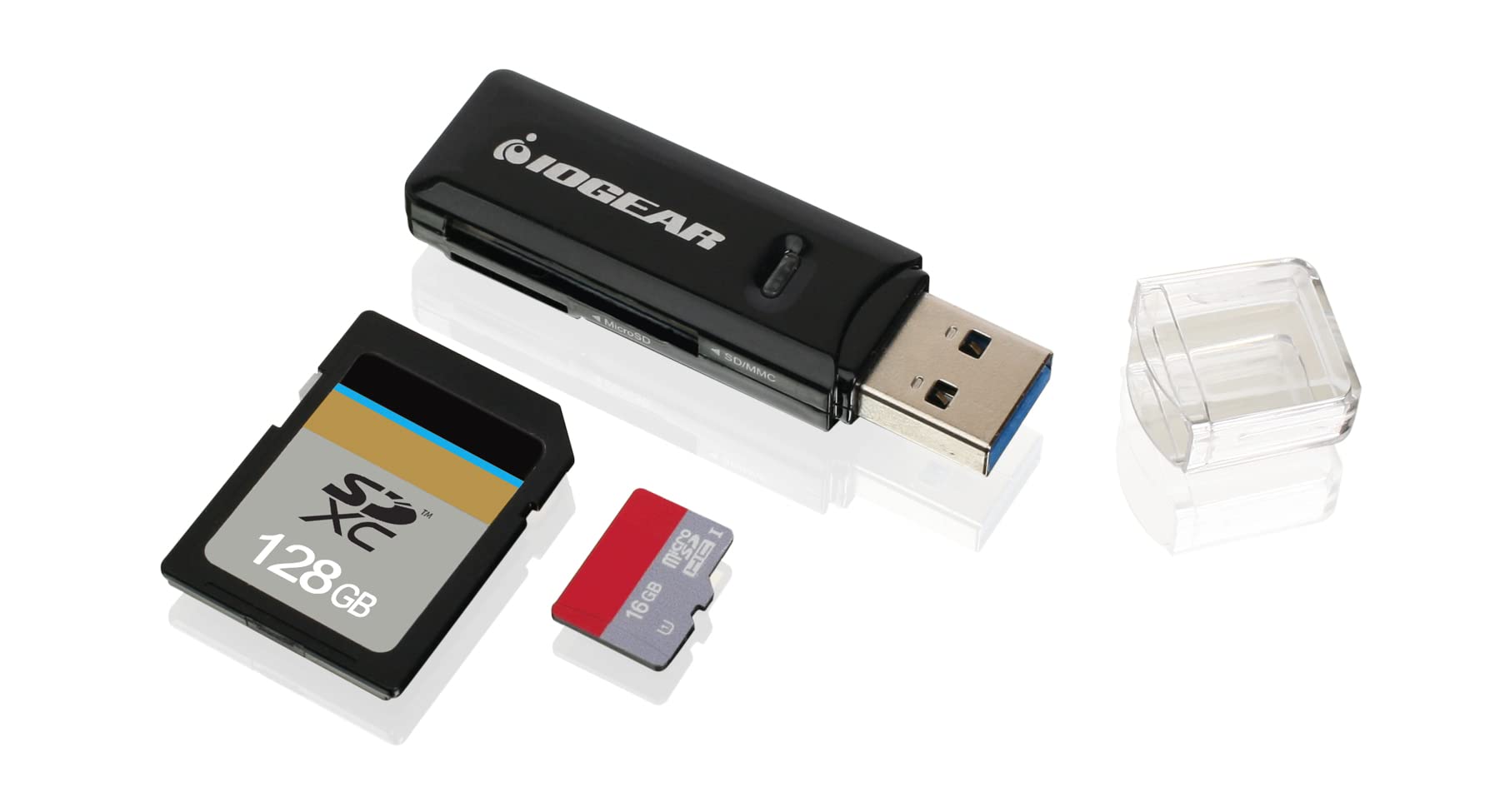 Iogear Compact Usb 3.0 Sdxc/Microsdxc Card Reader/Writer, Gfr305Sd