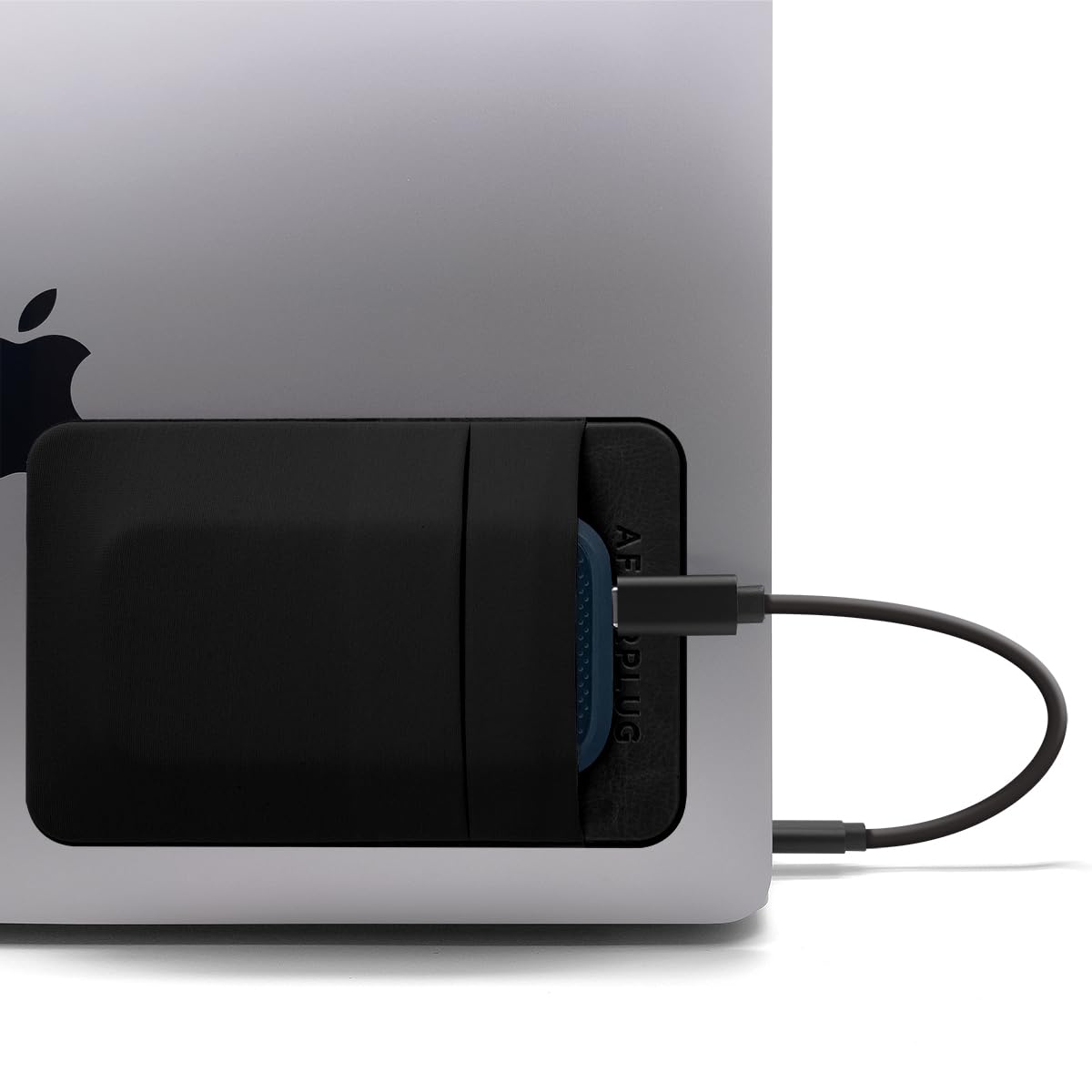 Afterplug 2 Pocket Pouch For Laptop With Reusable Adhesive, For Portable External Ssd Sandisk, Samsung T7, Crucial X8, Apple Magic Mouse, Ledger Nano, Usb Cable   Blue