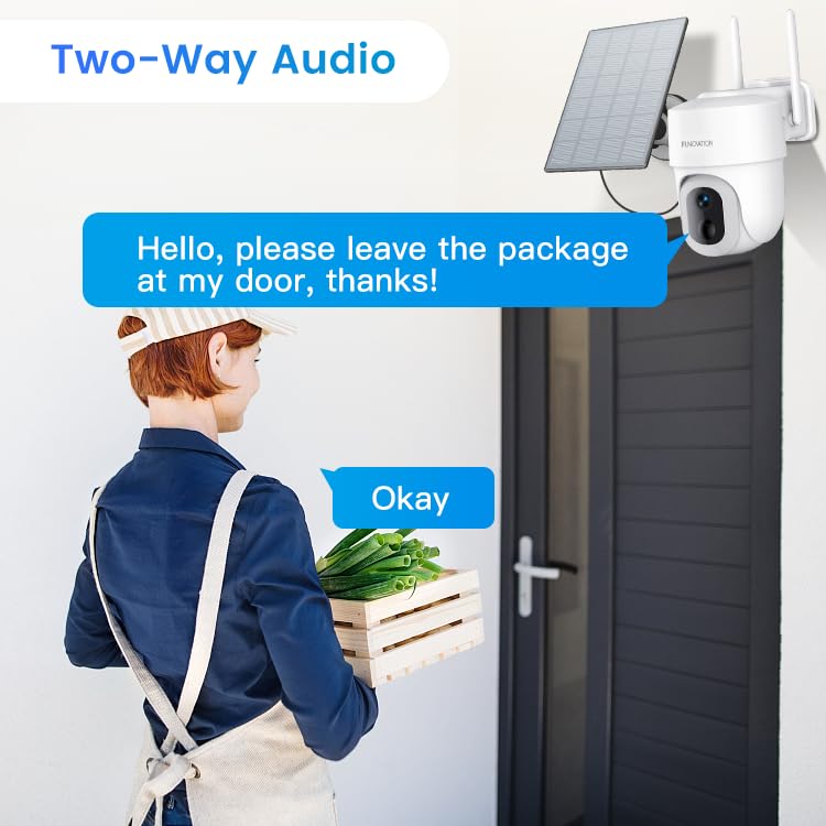 Ulofy 2K/3Mp Solar Security Camera Wireless Outdoor, 15000Mah Battery Powered 360 Ptz 2.4G Wifi Only Camera For Home Security, 1