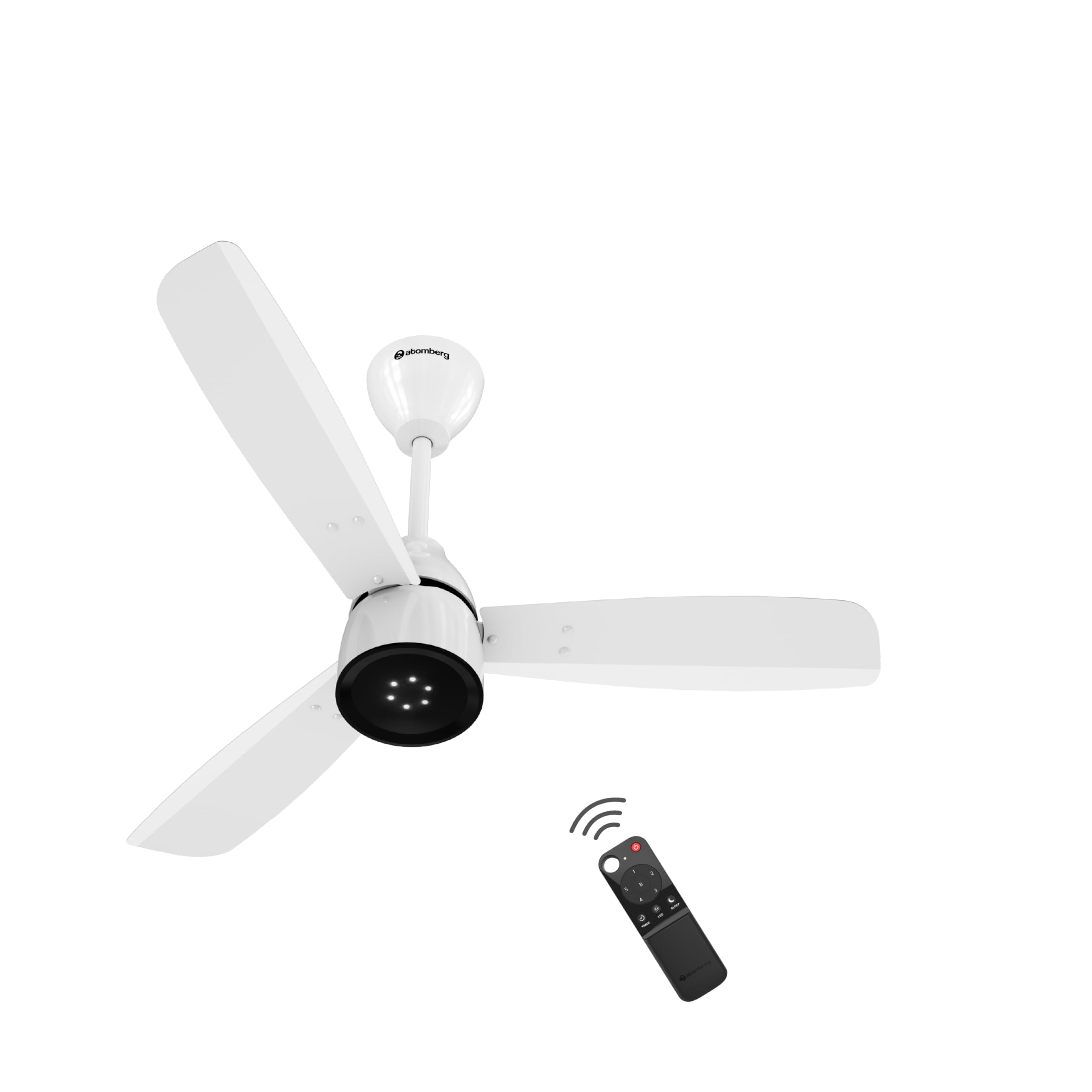 Atomberg Renesa Enzel 900Mm Newly Launched Bldc Ceiling Fan With Remote | Bee 5 Star | High Air Delivery | Led Speed Indicator |