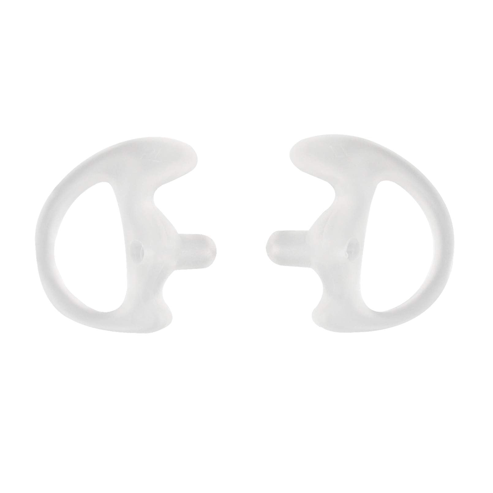 Yolipar Replacement Soft Silicone Eardud Earmold For Walkie Talkie Audio Kit Air Acoustic Tube Earpiece Headset (White, Large(1