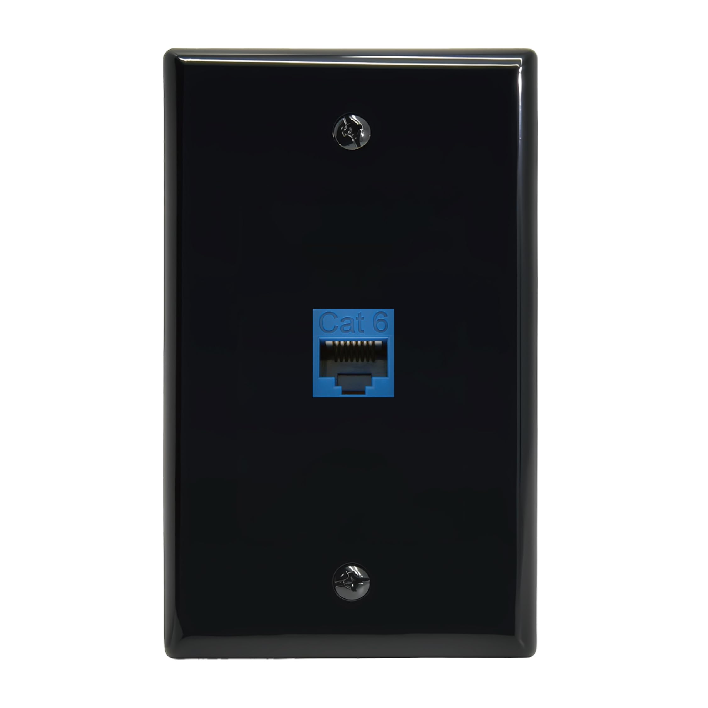 Installerparts 1 Port Keystone Wallplate Black Smooth Face