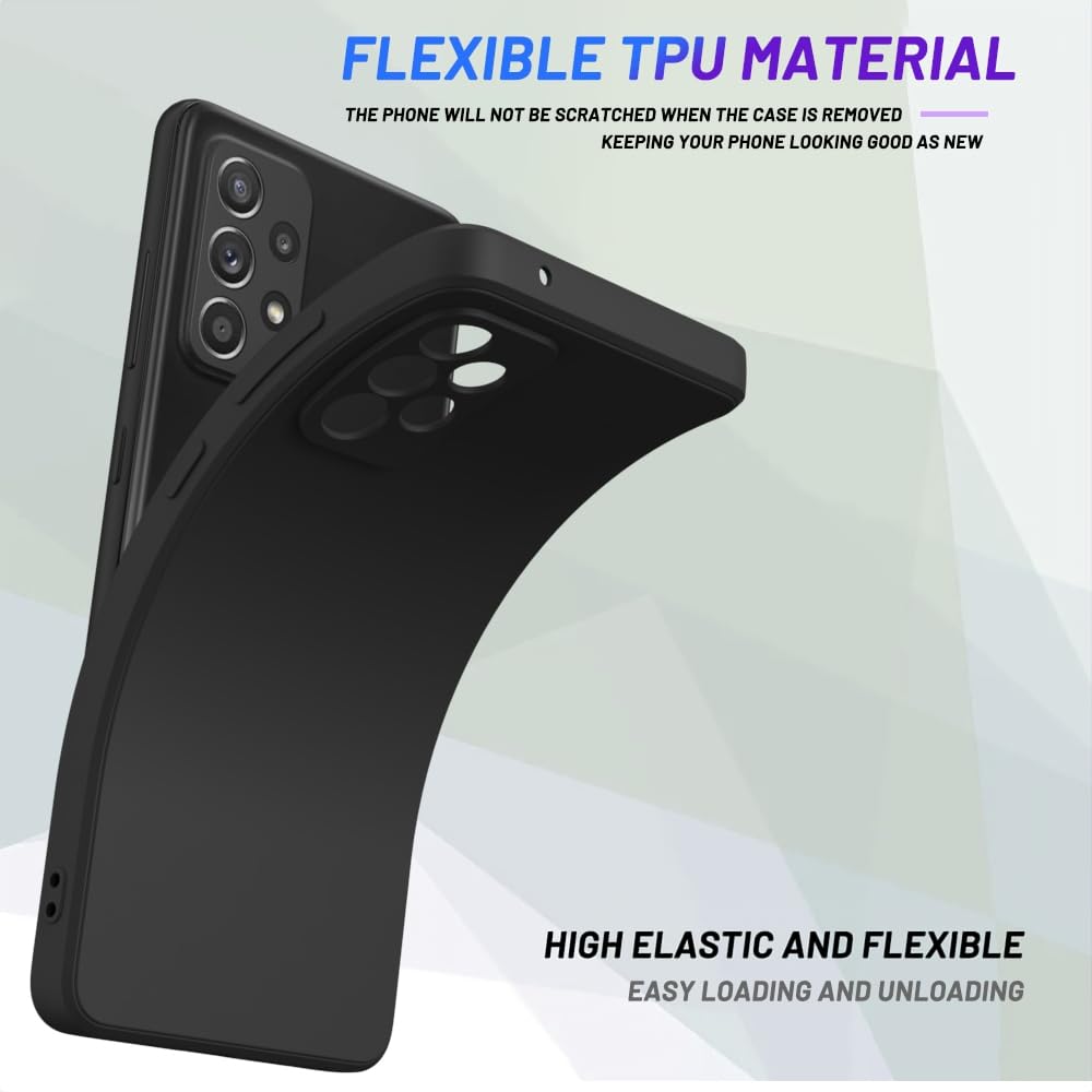 Wogroo For Samsung Galaxy A23 Case Black, Scratch Resistant With Soft Touch, Slim Thin Phone Cover For Samsung Galaxy A23