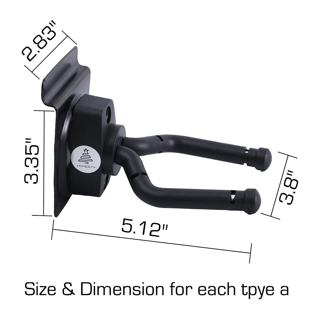 Honesty Guitar Display Hanger, 2 Pack,For Slatwall And Wall Hangers, Premium Guitar Hooks Perfectly Displayed In Music Retail St