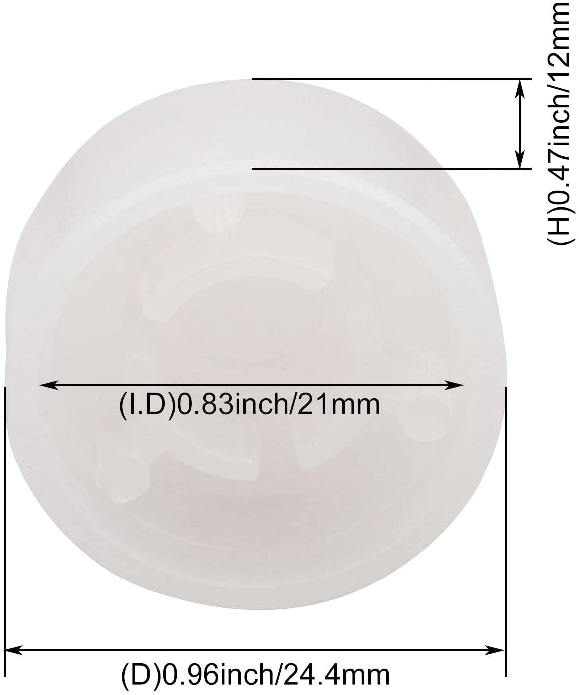 Jiayouy Guitar Effect Pedal Footswitch Toppers Foot Nail Cap Protection Cap For Guitar Effect Pedal Protection Cap 20Pcs/Set (Tr