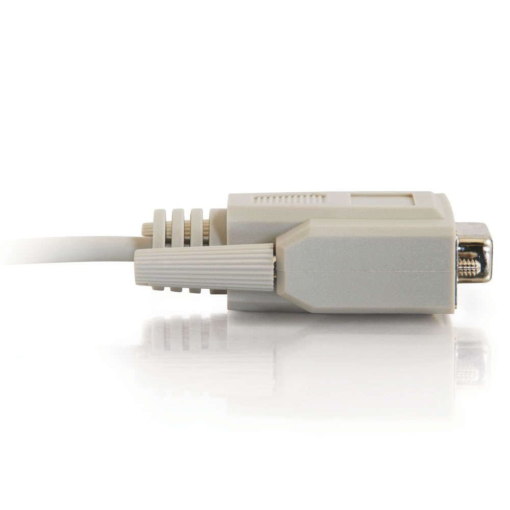 C2G 10480 Db9 F/F Serial Rs232 Null Modem Cable, Beige (1 Foot, 0.30 Meters)