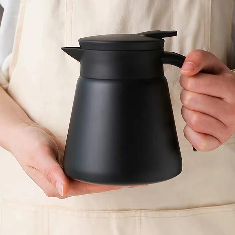 Skystal, Thermal And Cold Coffee Carafe, Double Wall Vacuum Insulated Or Cool Coffeepot, Hot And Cold Retention Mini Stainless S