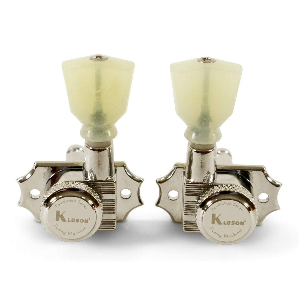 Kluson Revolution 3X3 Locking Tuners, Keystone Buttons   Nickel