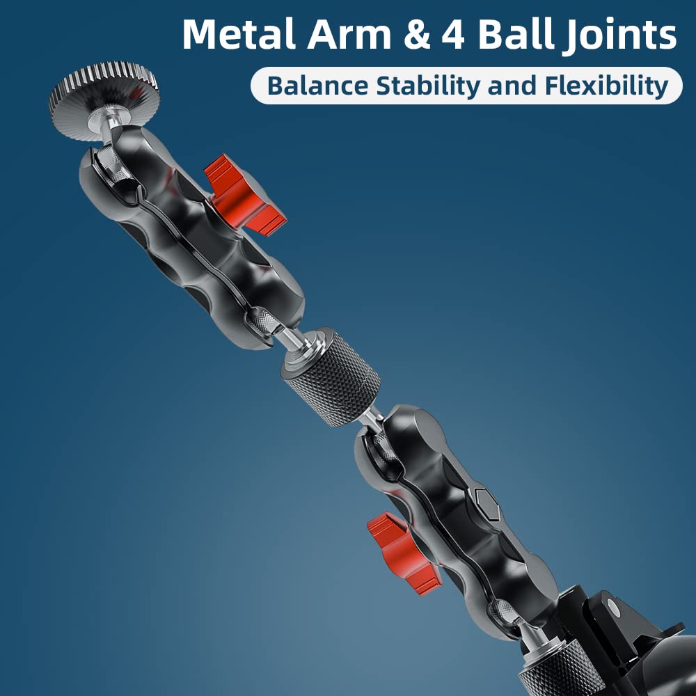 Skezn Strong Metal Suction Cup Mount Compatible With Gopro Hero 12/11/10 9/8 Black, Dji Action 4/3/2, Insta360 And Most Action Cameras (2.9 * 2.9 * 8.3In)